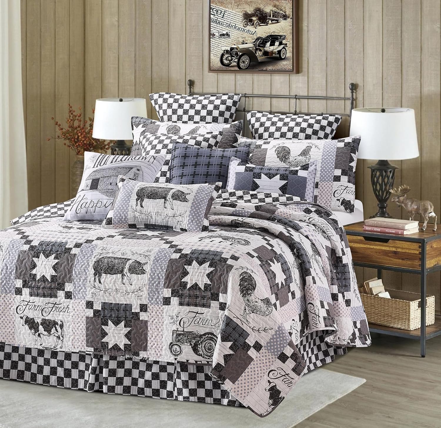 Virah Bella Lodge – Juego de ropa de cama de 8 piezas
