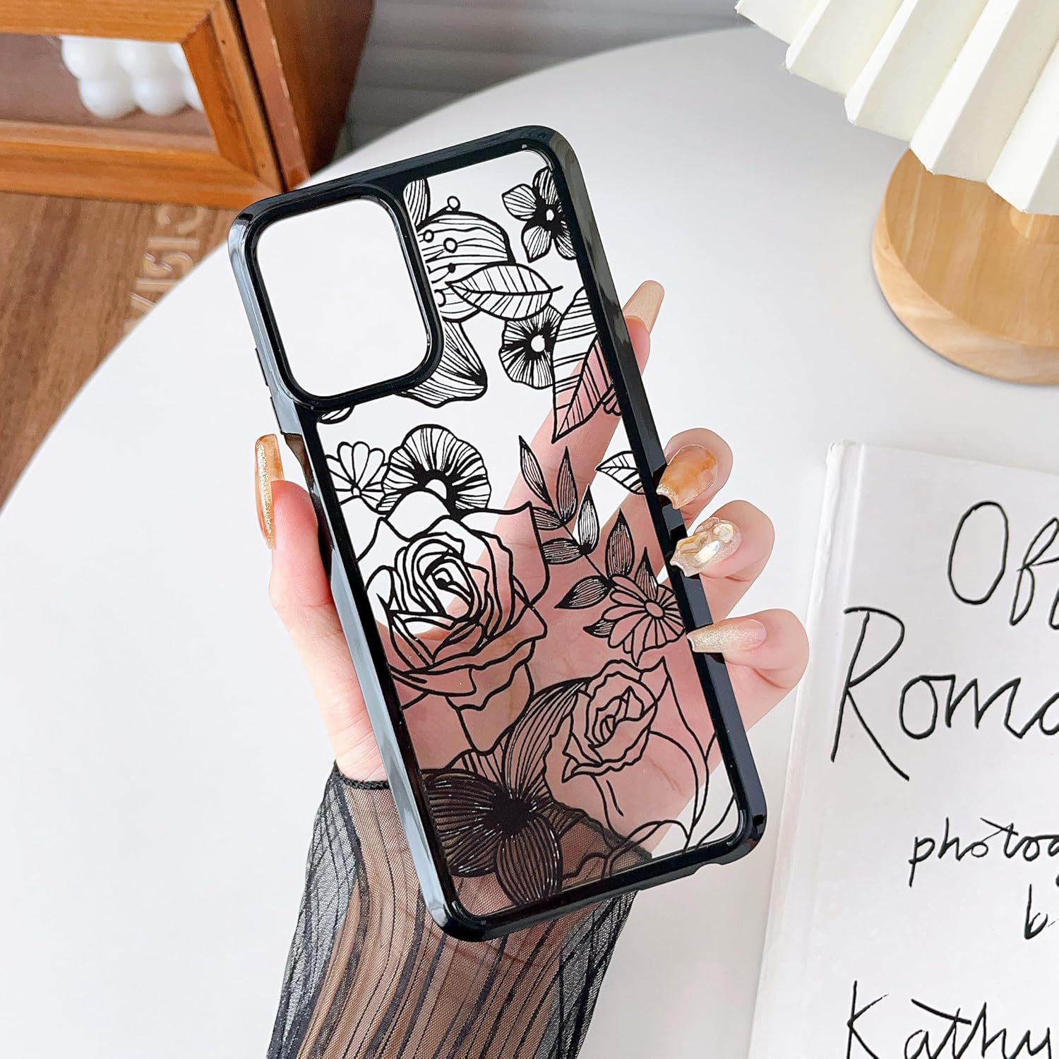 XIZYO Funda para Motorola Moto G Power 2023, bonita funda de teléfono con diseño floral de rosas estéticas para mujeres y niñas, patrón delgado,