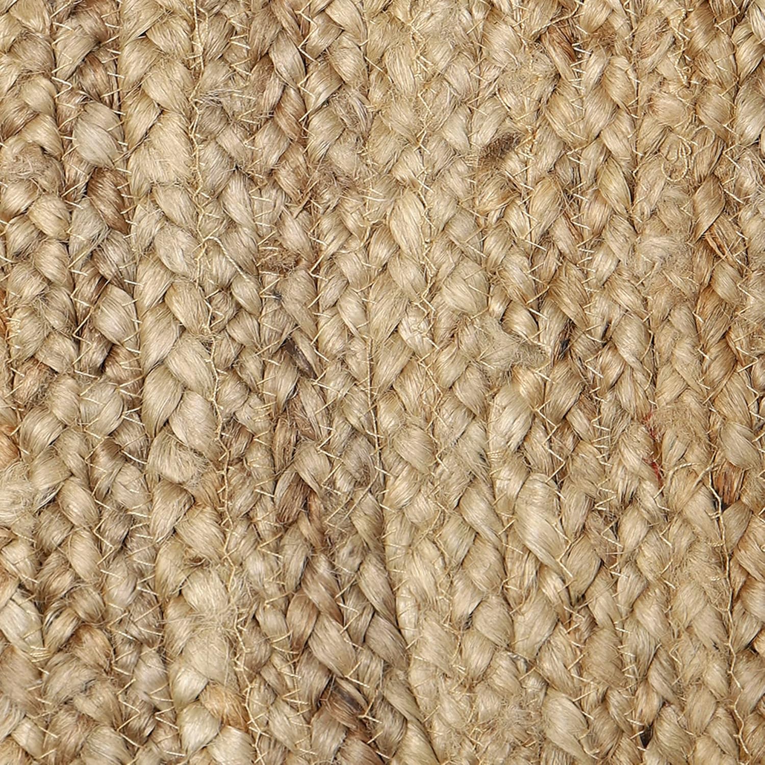 REDEARTH Alfombra rectangular  tejida a mano trenzada 100% yute natural  Alfombras bohemias de yute hechas a mano para dormitorio, cocina, sala de