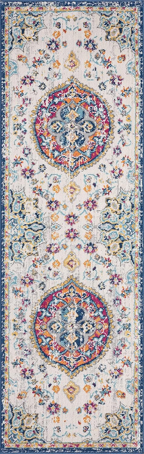 Amara – Alfombra de pasillo tradicional de 2 x 8 pies para pasillo, cocina, entrada, baño, cuarto de servicio, alfombras para sala