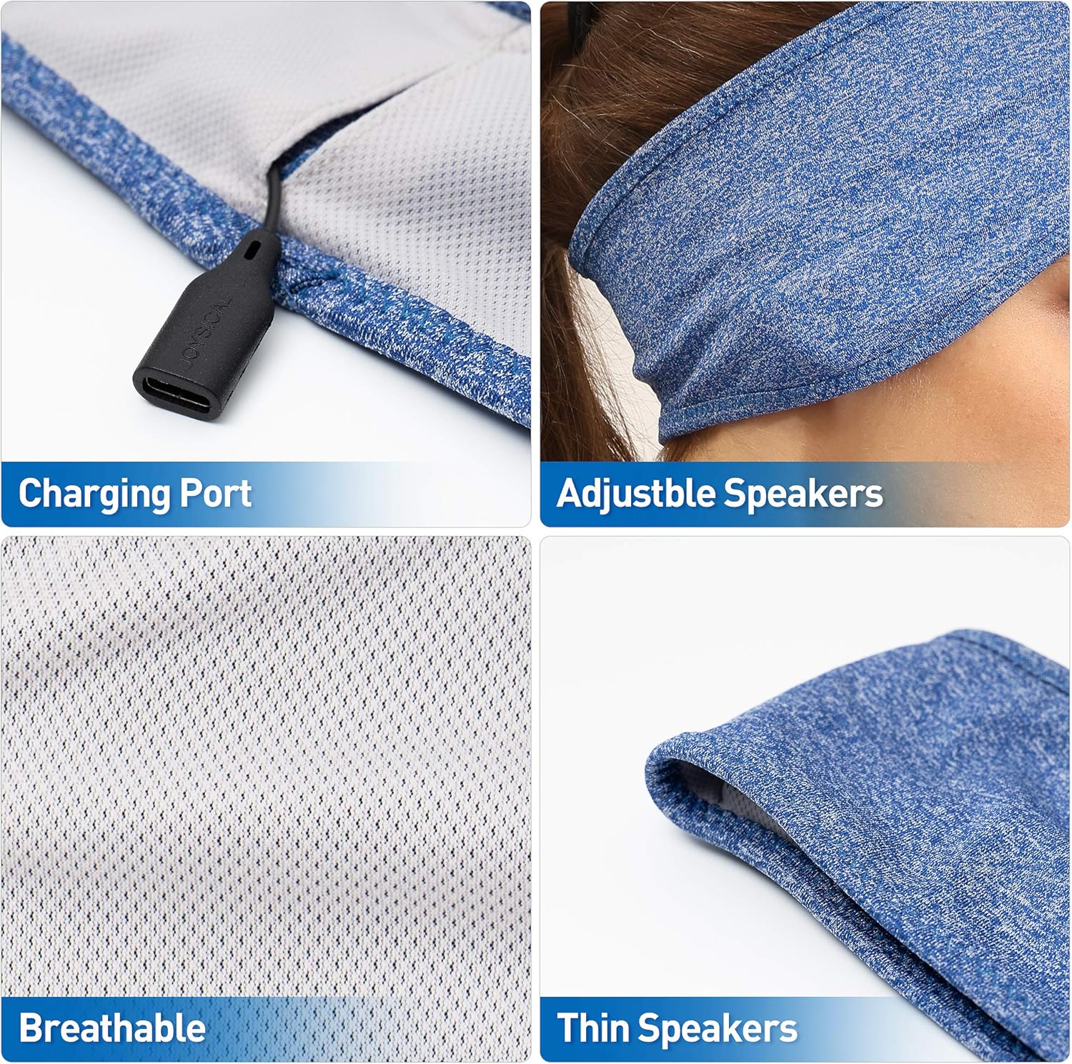 Perytong Auriculares deportivos Bluetooth para dormir, auriculares deportivos Bluetooth con altavoces estéreo HD ultrafinos perfectos para dormir,