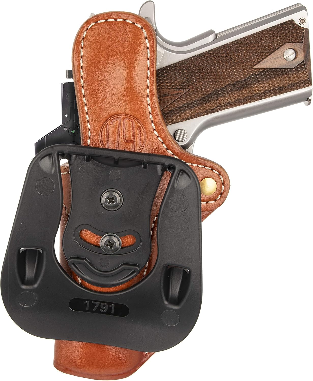 1791 GUNLEATHER 1911 – Funda de pala OWB CCW – Funda de cuero para pistola de cuero para cinturones – Compatible con modelos 1911 con cañones de 4 y
