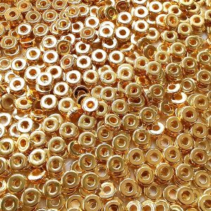 Amaney – 500 cuentas espaciadoras redondas planas doradas de 0.236 pulgadas (0.236 in), cuentas de disco sueltas para hacer joyas para manualidades, Amaney – 500 cuentas espaciadoras redondas planas doradas de 0.236 pulgadas (0.236 in), cuentas de disco sueltas para hacer joyas para manualidades,