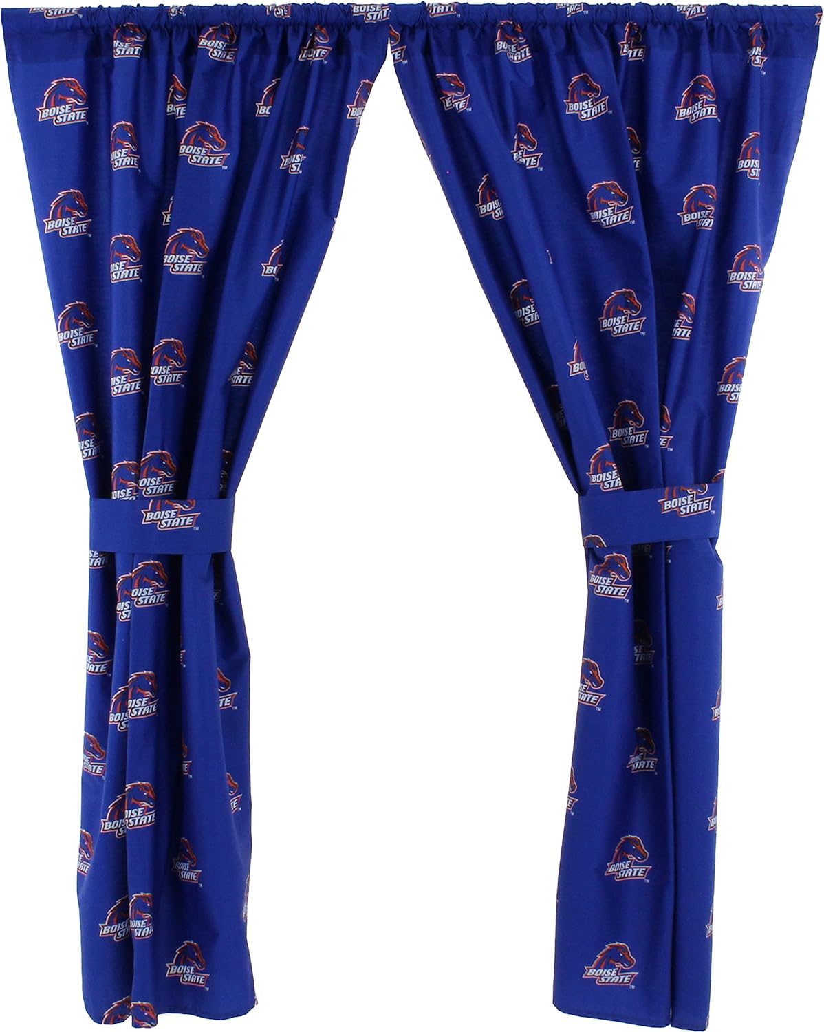 College Covers Everything Comfy Boise State Broncos – Juego de paneles de cortina, 2 paneles, 2 alzapaños a juego, 42 pulgadas de ancho por 63