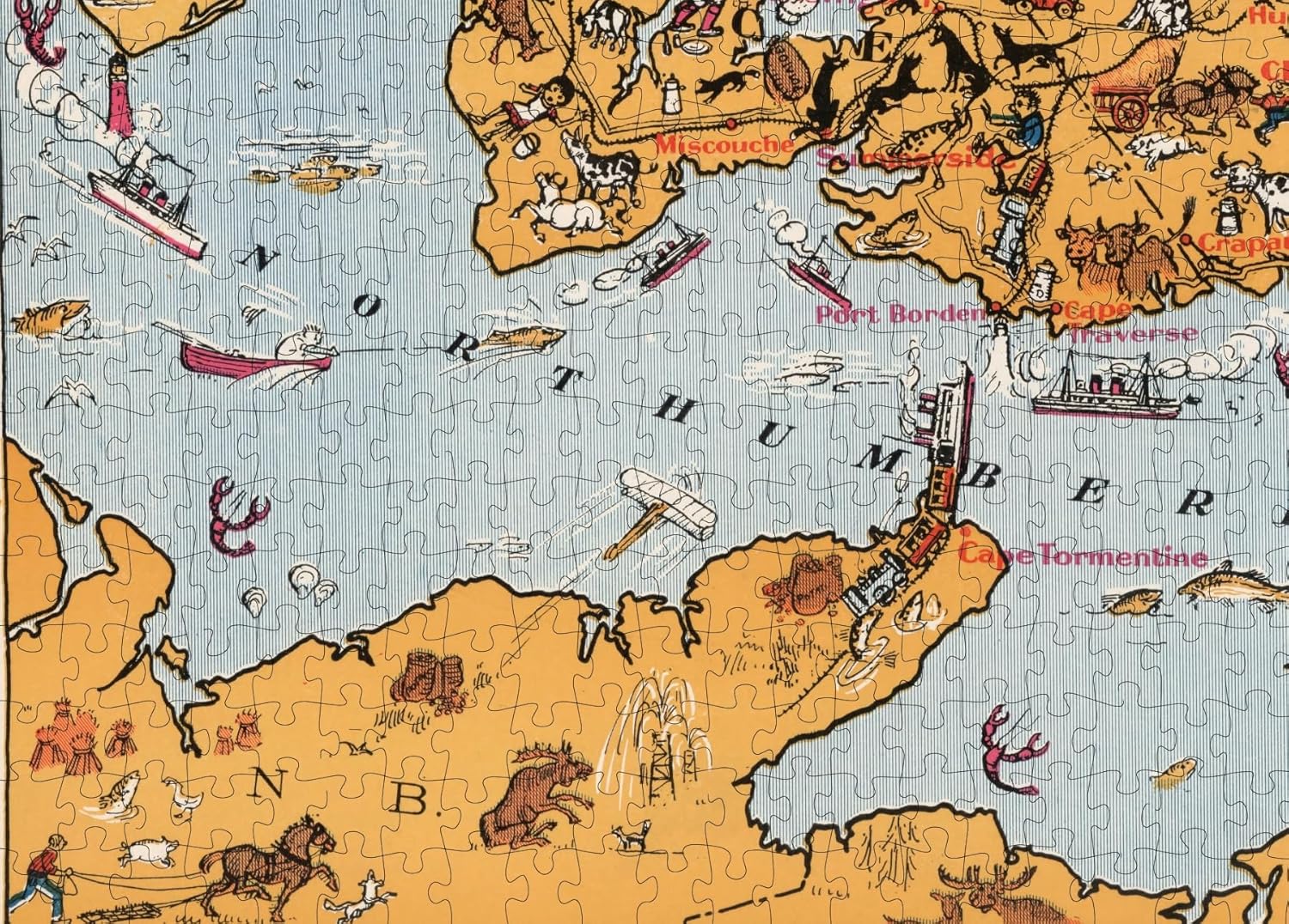 1929 Map of Prince Edward Island  Rompecabezas de 1000 piezas para adultos  Regalos de cumpleaños  Actividad divertida en interiores  Hecho a mano