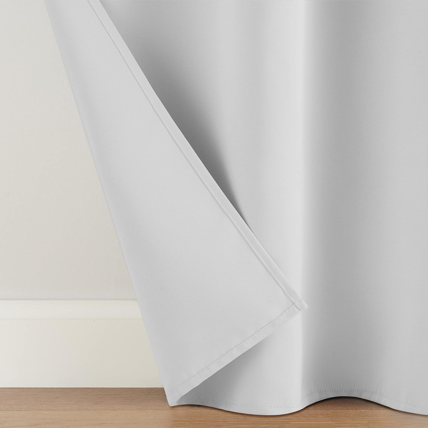 ECLIPSE Andover cortinas blackout, térmicas y sólidas de triple tejido, con ojales, para dormitorio (2paneles), 42pulgadas x 54pulgadas, blanco