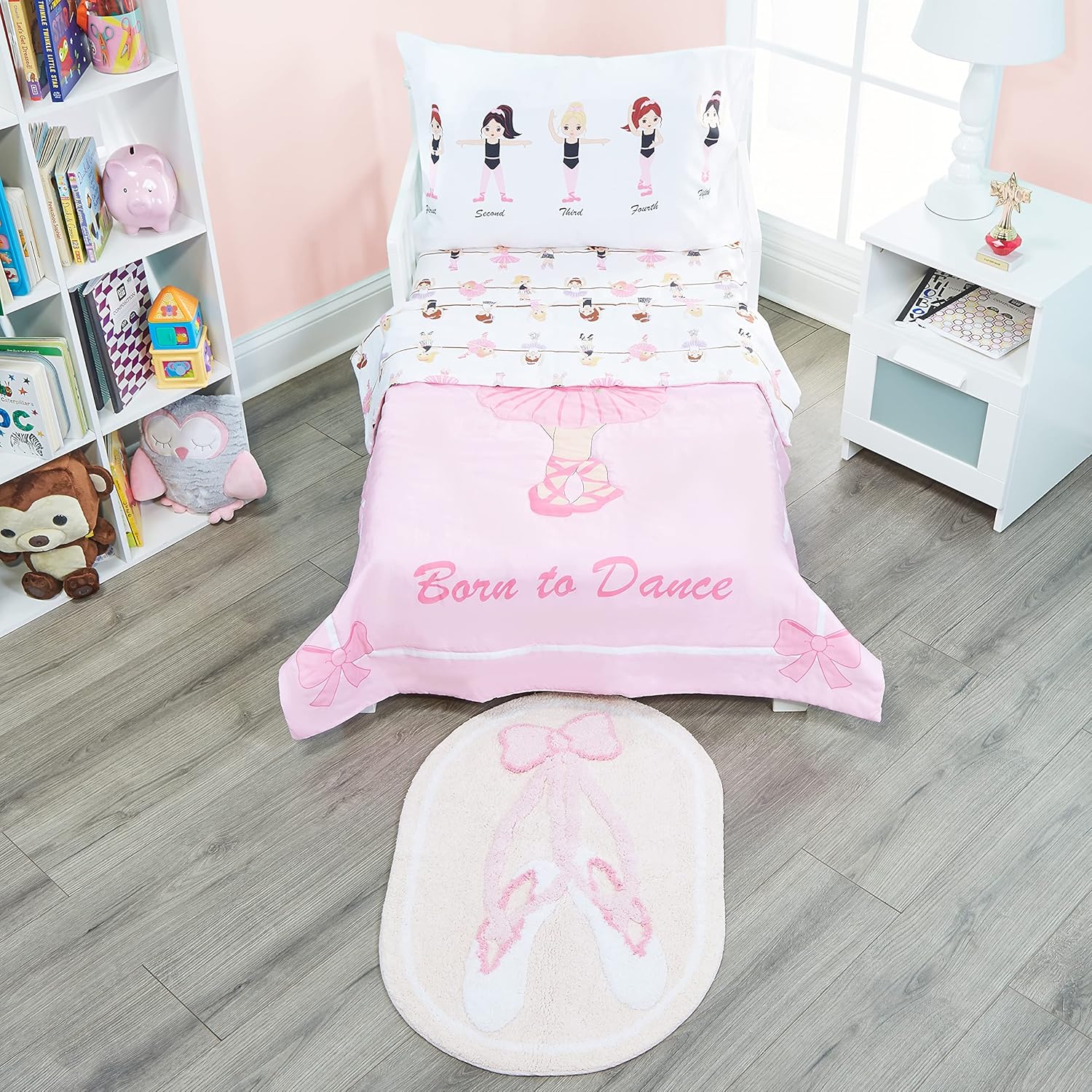 Alfombra de baño de bailarina copetuda a mano, 30 x 20 pulgadas, 100% algodón para niños alfombra decorativa para niños