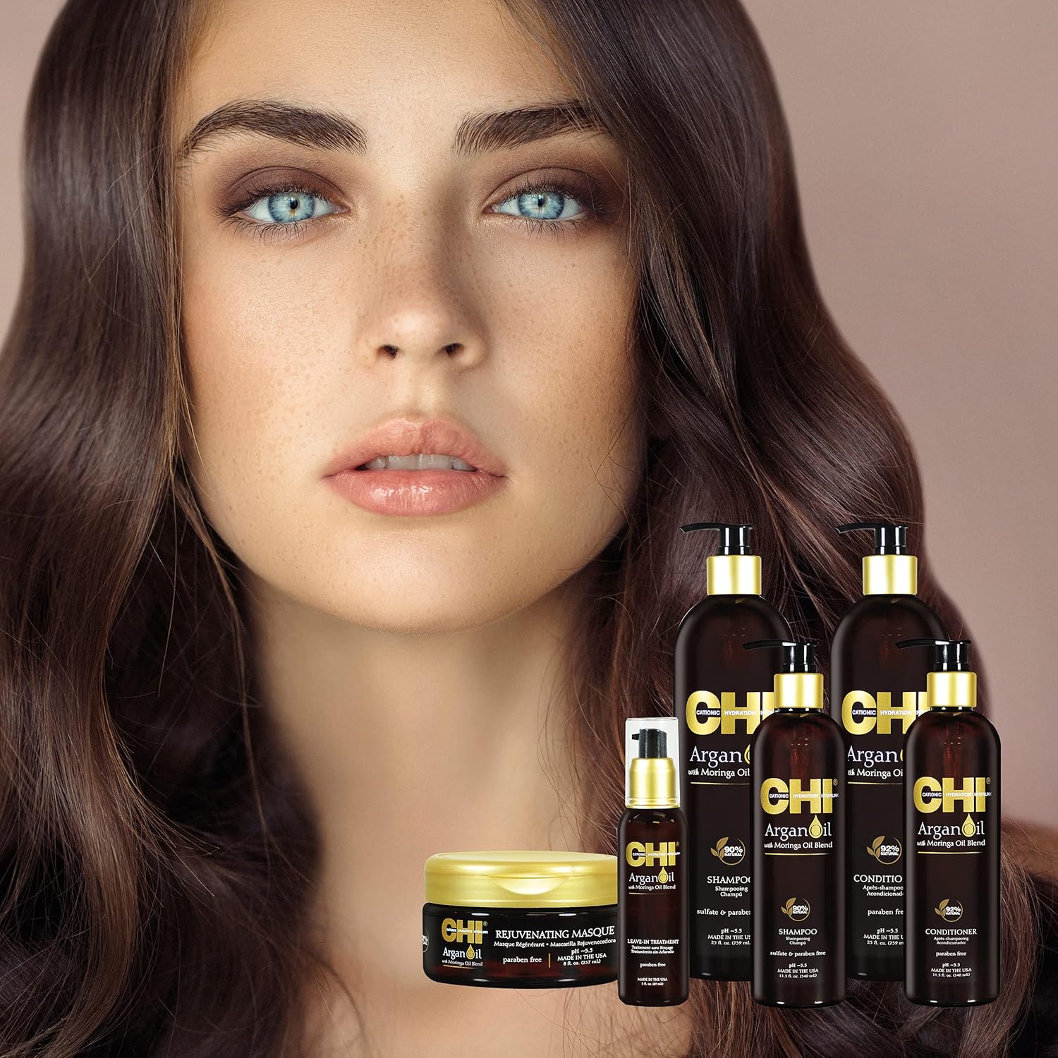 CHI Argan Oil Plus Moringa Oil Shampoo Champú Unisex 25 oz