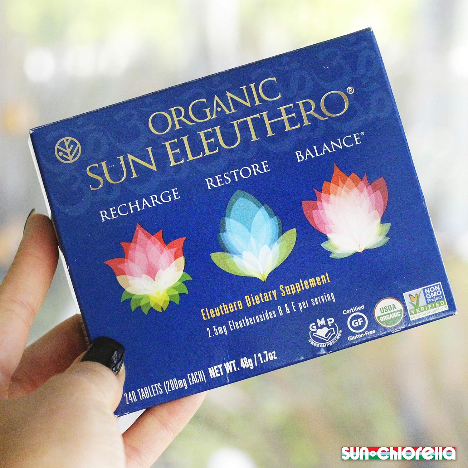 SUN CHLORELLA Eleuthero orgánico Sun – 200mg, 240ct