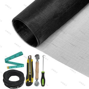 Kit de repuesto de reparación de puerta de mosquitera para ventana, incluye malla de fibra de vidrio, herramienta rodante con ranuras, cortador, Kit de repuesto de reparación de puerta de mosquitera para ventana, incluye malla de fibra de vidrio, herramienta rodante con ranuras, cortador,