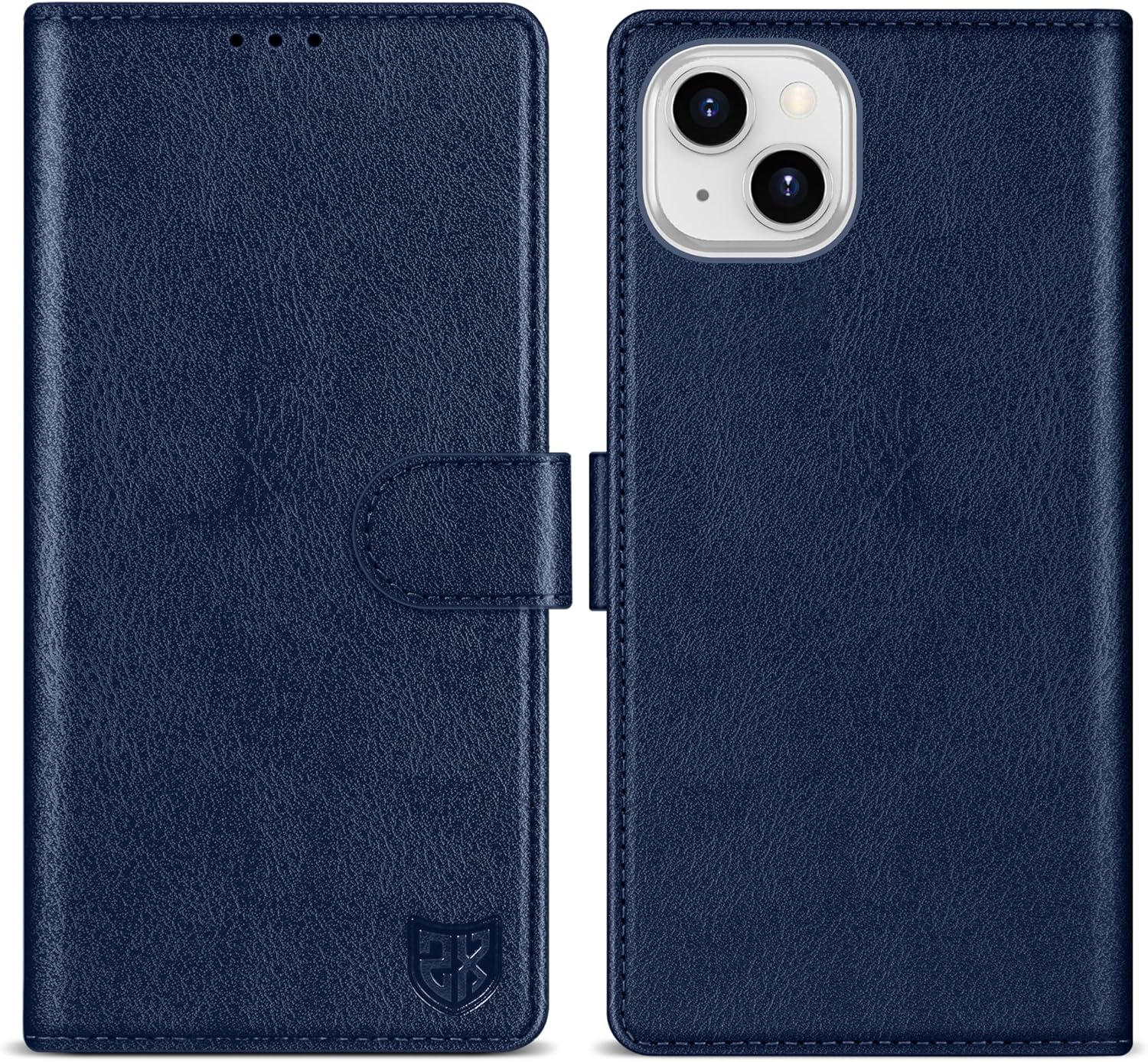 ZZXX Funda tipo cartera para iPhone 15 con bloqueo RFID, ranura para tarjetas, función atril, cierre magnético, funda protectora de cuero para