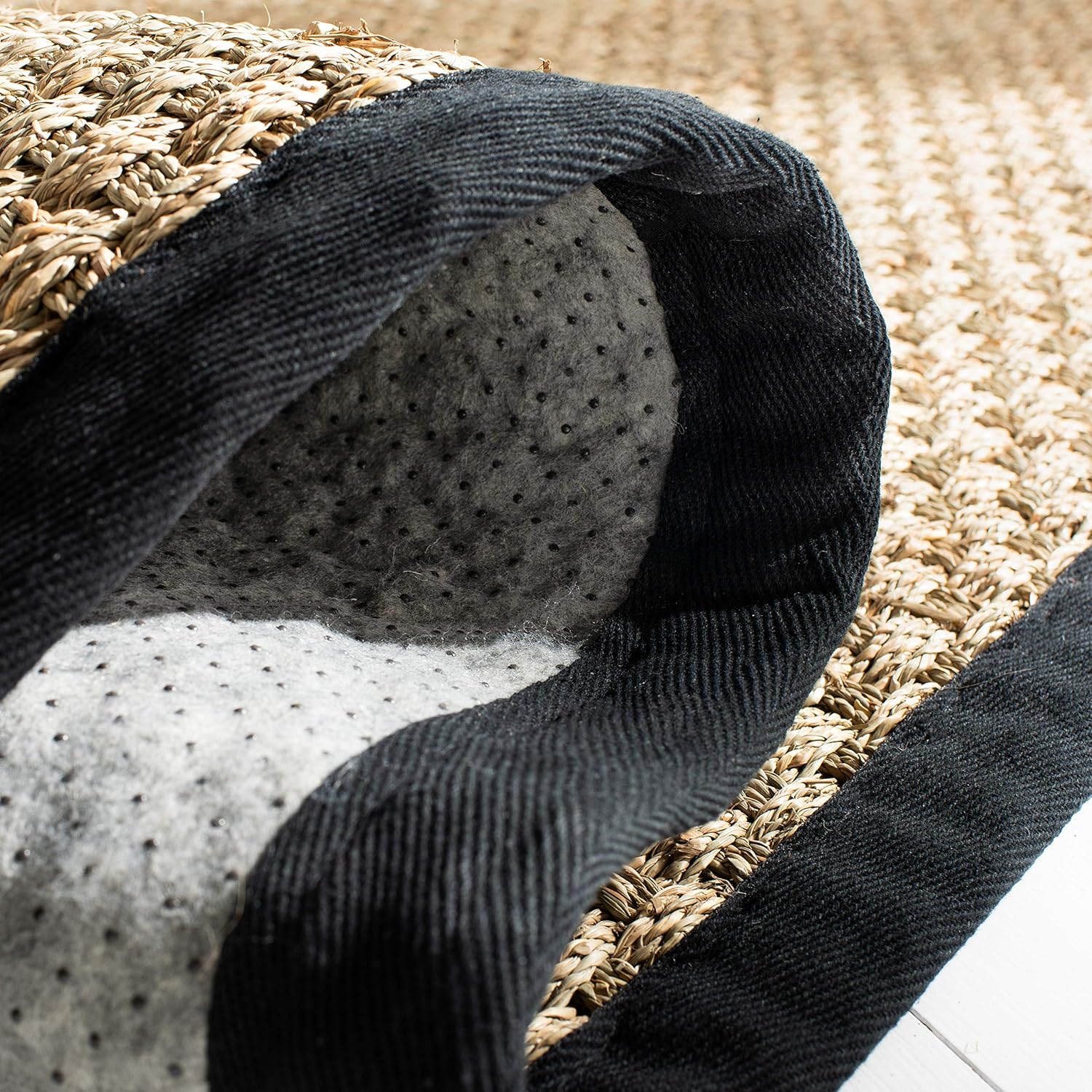 Safavieh NF114A Natural Fiber Collection – Alfombra de fibras naturales de patrón trenzado, varios colores (5 x 8 pies), Fibras naturales,