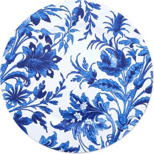 Misc Plato de carga decorativo con estampado floral de estilo francés, juego de 4 piezas de plástico tradicionales azules Misc Plato de carga decorativo con estampado floral de estilo francés, juego de 4 piezas de plástico tradicionales azules