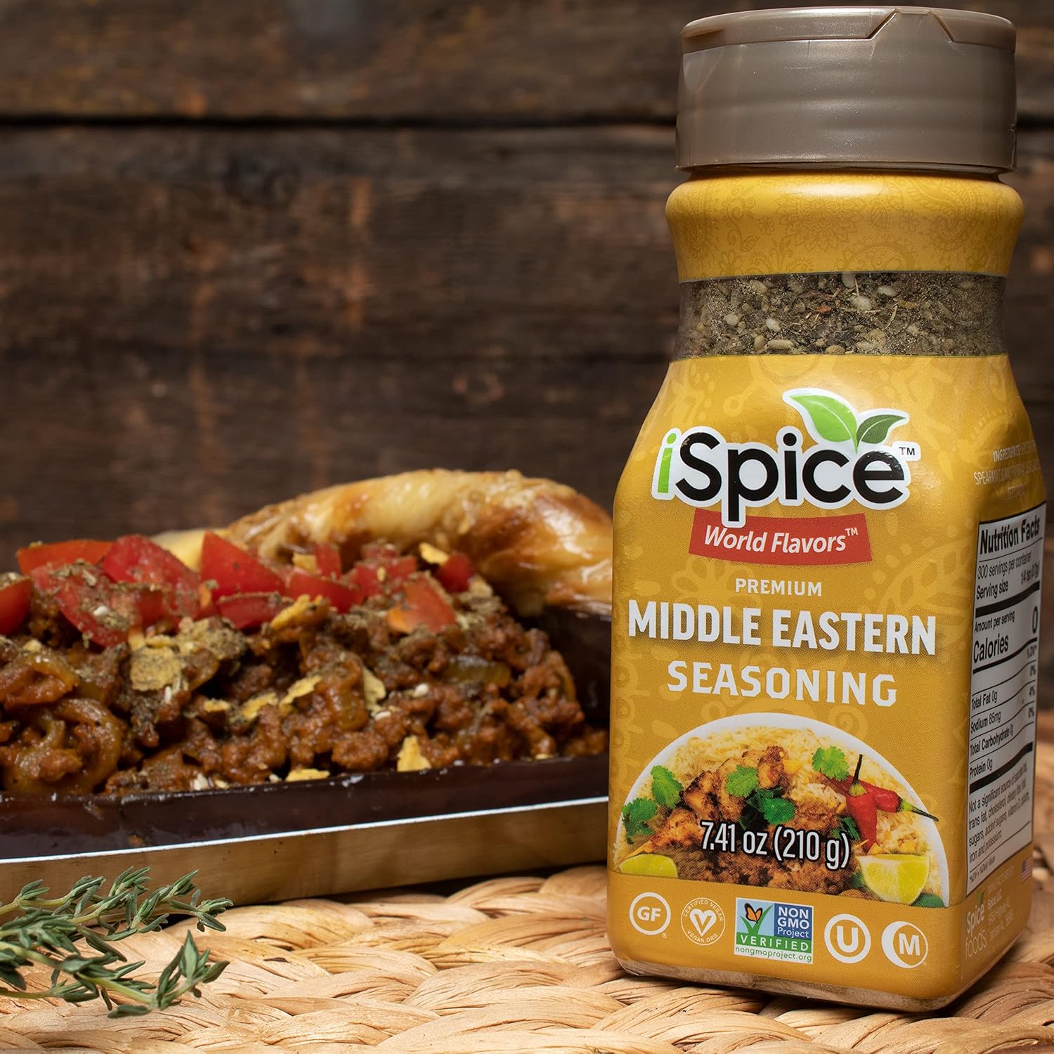 iSpice Juego de especias de cocina básico para cocinar incluido condimento prémium de Oriente Medio, condimento Harissa, condimento marroquí,
