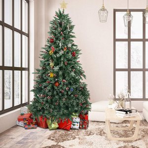 Árbol de Navidad artificial de PVC (cloruro de polivinilo) con 1,500 puntas magnífico, árbol de Navidad de pino sintético, de 8 pies (2.44 m) de Árbol de Navidad artificial de PVC (cloruro de polivinilo) con 1,500 puntas magnífico, árbol de Navidad de pino sintético, de 8 pies (2.44 m) de