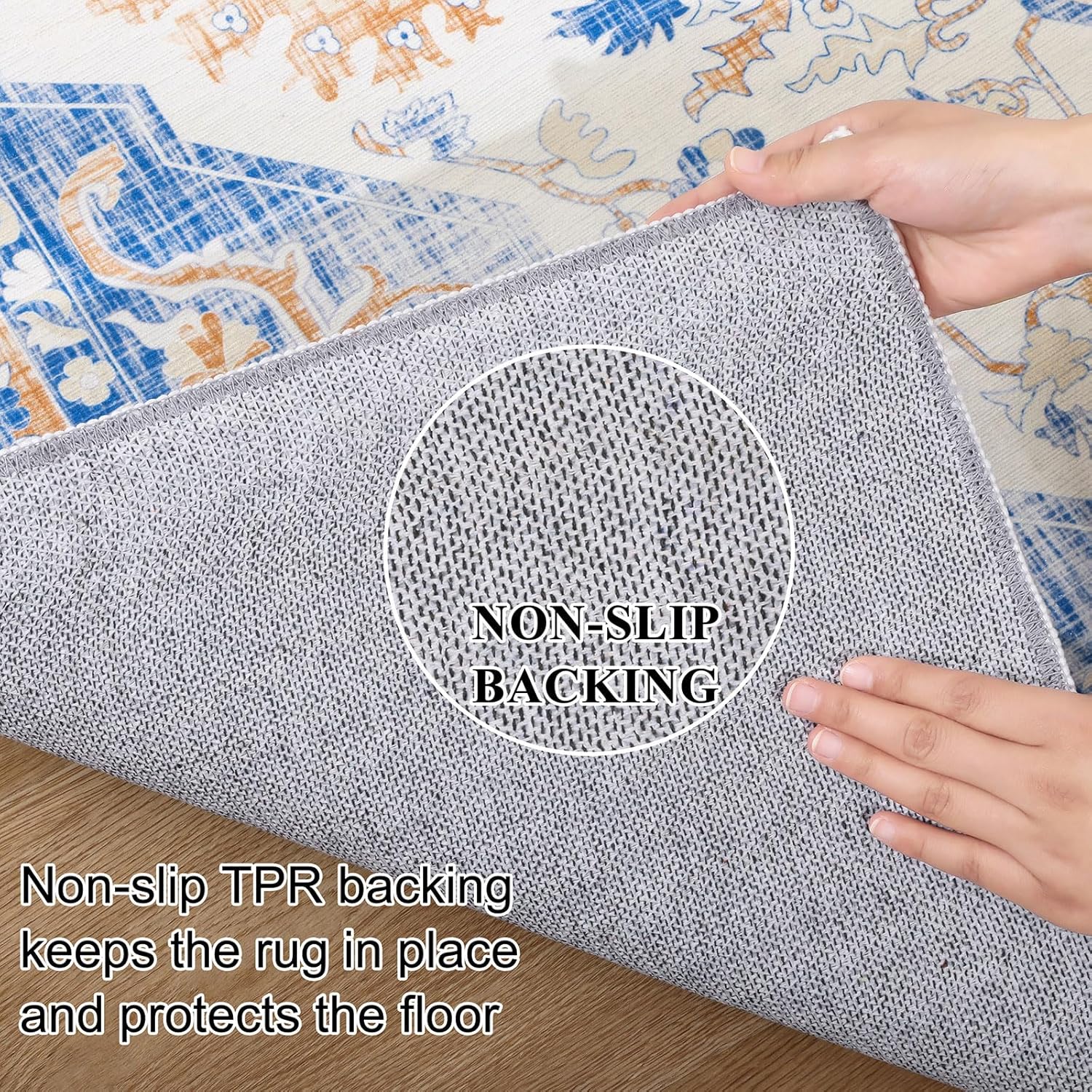 Topotdor Alfombra lavable a máquina de 6 x 9 pulgadas, ultrafina, con respaldo antideslizante, alfombras plegables para sala de estar, dormitorio,