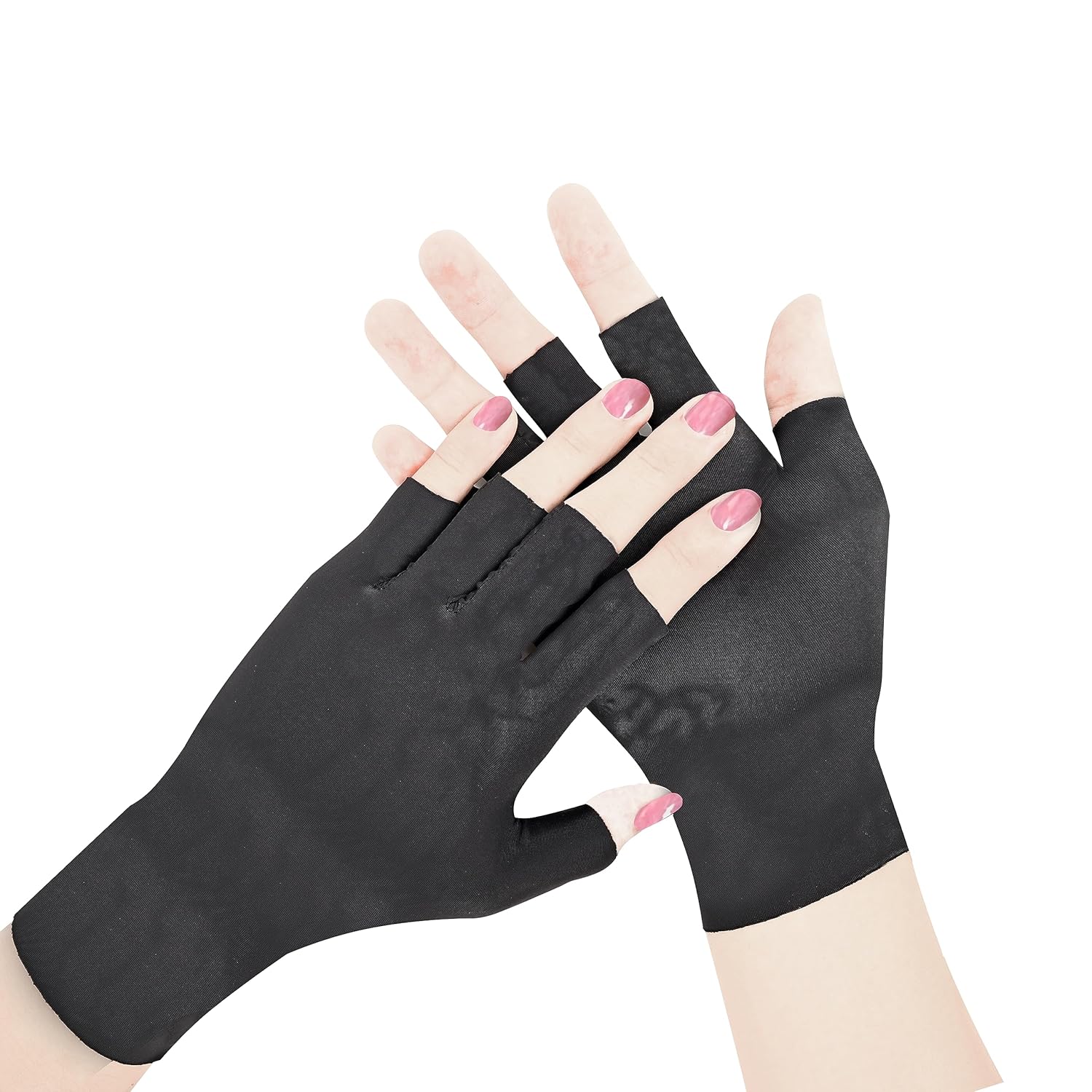 4 unidades (2 pares) de guantes UV para uñas guantes anti UV UPF 50+ para lámpara de uñas de gel, guantes de protección para manicuras y cuidado de