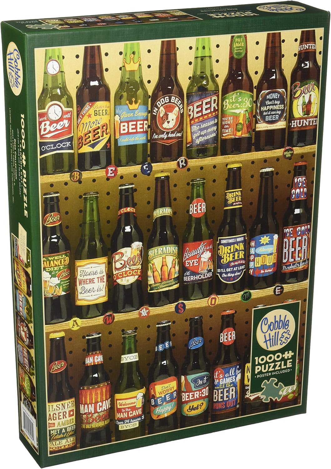 Cobble Hill – Rompecabezas de 1000 piezas, colección de cerveza, póster de muestra incluido