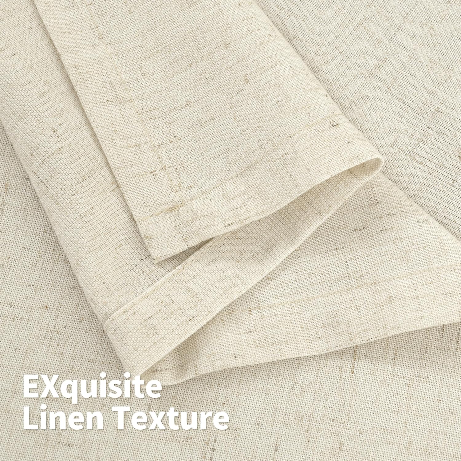 YoungsTex Cortinas de lino con ojales de 84 pulgadas de largo, cortinas de lino para ventana de sala de estar, filtran la luz para dormitorio,