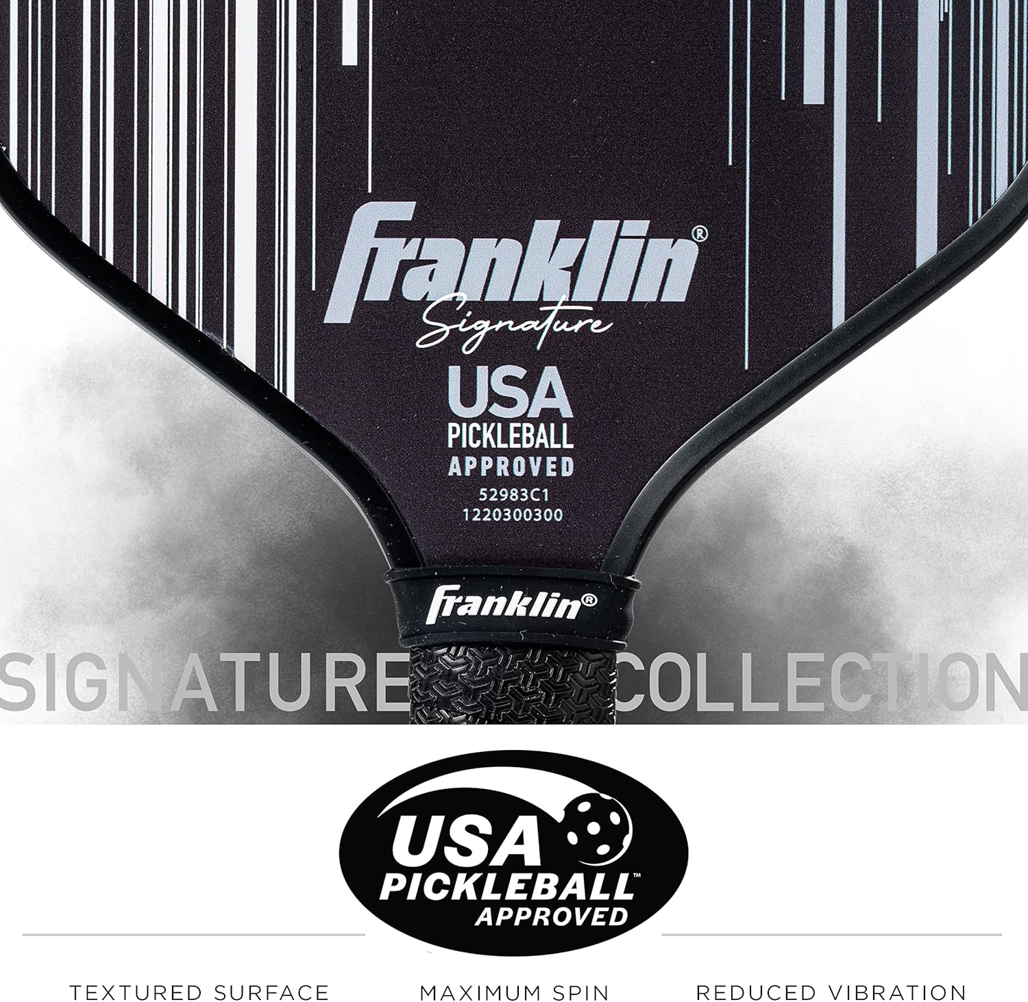 Franklin Sports Palas de pickleball Pro – Signature Series Pro Pickleball Paddle con superficie MaxGrit – Pala de pickleball aprobada por USA