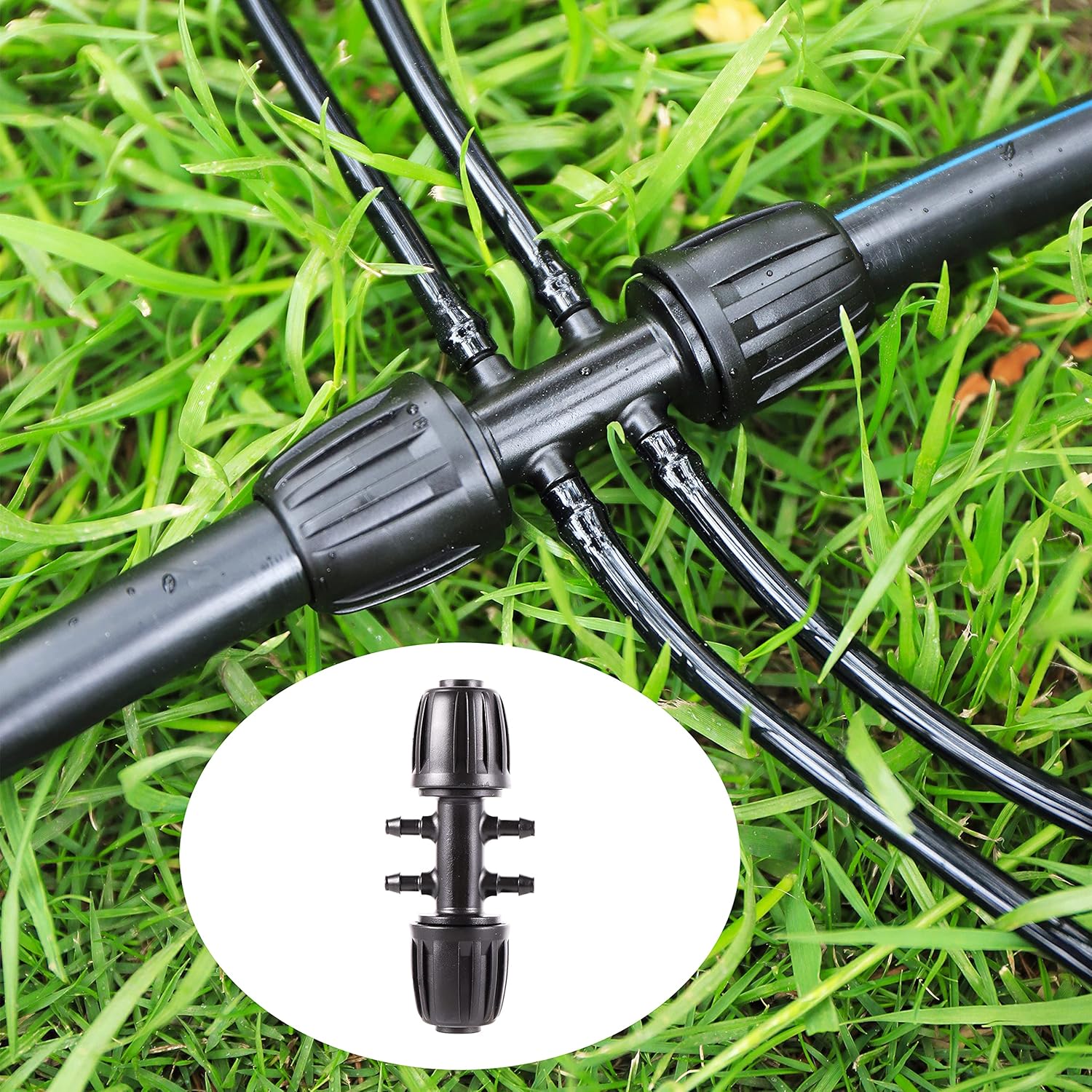 Juego de 40 accesorios de riego por goteo de 12 a 14 pulgadas para tubos de riego por goteo de 12 pulgadas de diámetro interior x 0.60 pulgadas –
