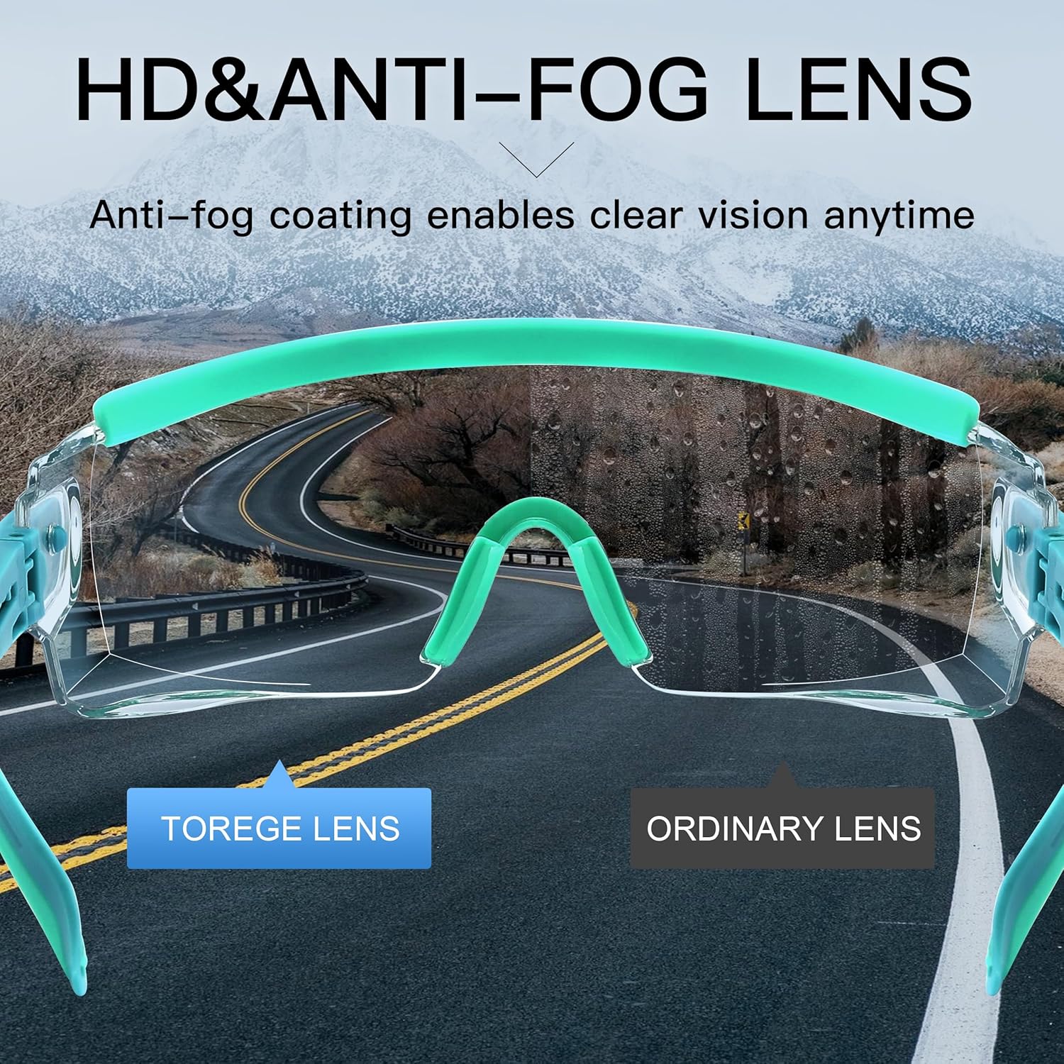 Gafas de seguridad sobre anteojos, anti niebla, gafas protectoras con marco ajustable para hombres y mujeres