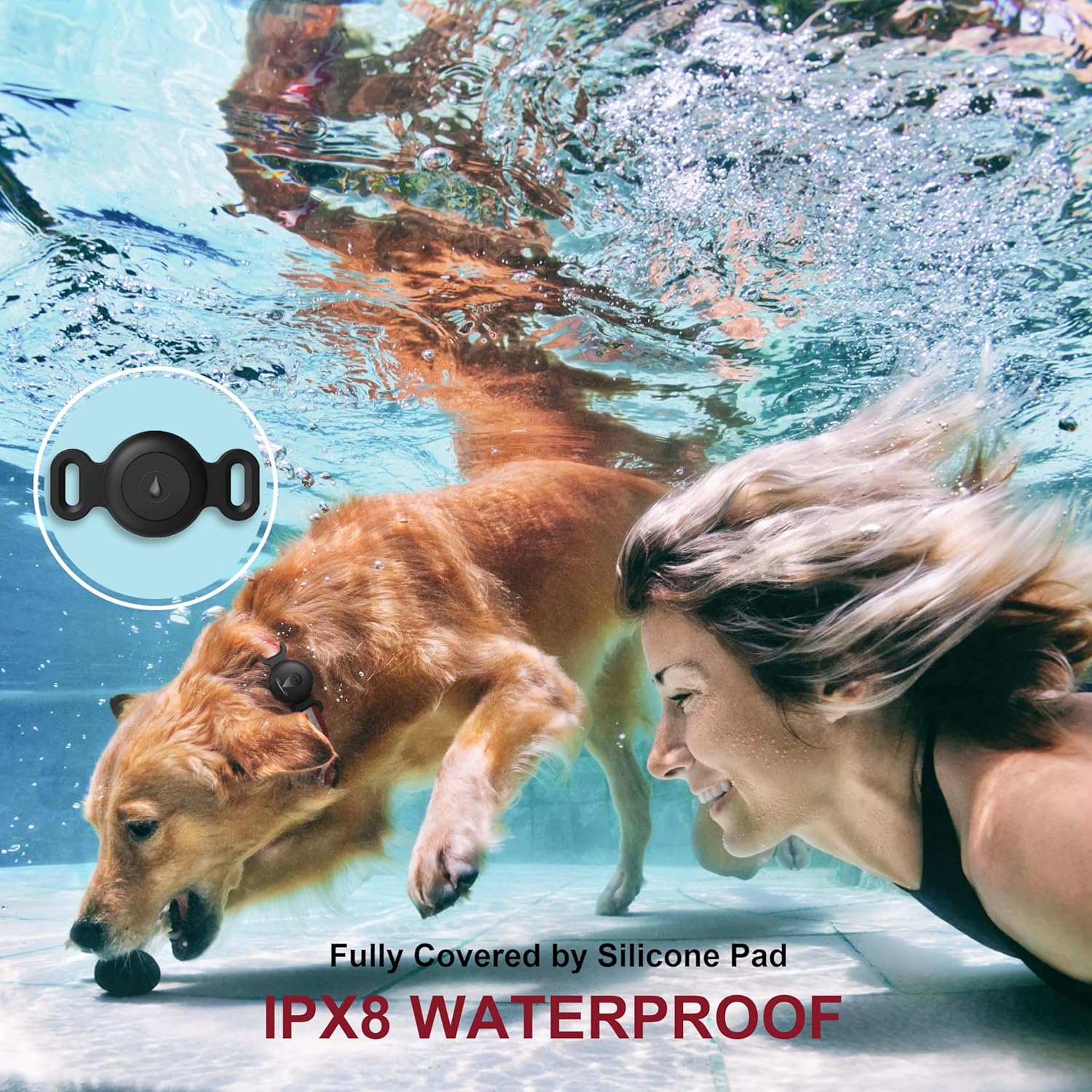 Soporte impermeable IPX8 para collar de perro Airtag pequeño, 1 paquete de soporte Airtag para Apple Airtag, adecuado para collar de perro pequeño y