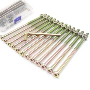 binifiMux – Pernos para litera, paquete de 12 tornillos hexagonales M6x120mm, tornillos de casquillo y tuercas de barril para muebles, sillas, binifiMux – Pernos para litera, paquete de 12 tornillos hexagonales M6x120mm, tornillos de casquillo y tuercas de barril para muebles, sillas,