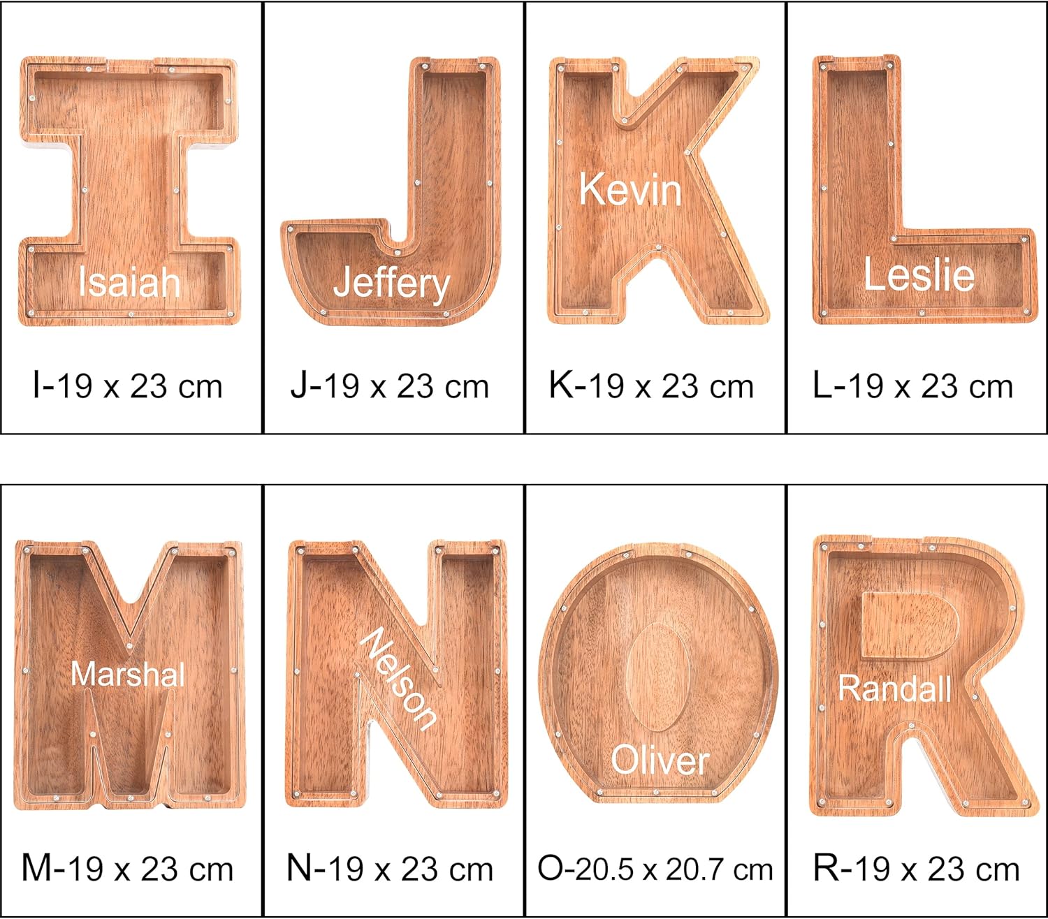 Alcancías con nombre personalizado para niños, alcancía con letra personalizada, banco de dinero del alfabeto de madera, regalos para niños y niñas,