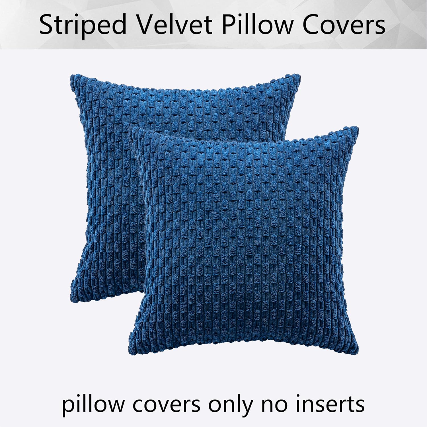 Kevin Textile – Juego de 2 fundas decorativas para cojines, de pana y con moderno estilo campestre bohemio a rayas para decorar hogar, sofá, cama,