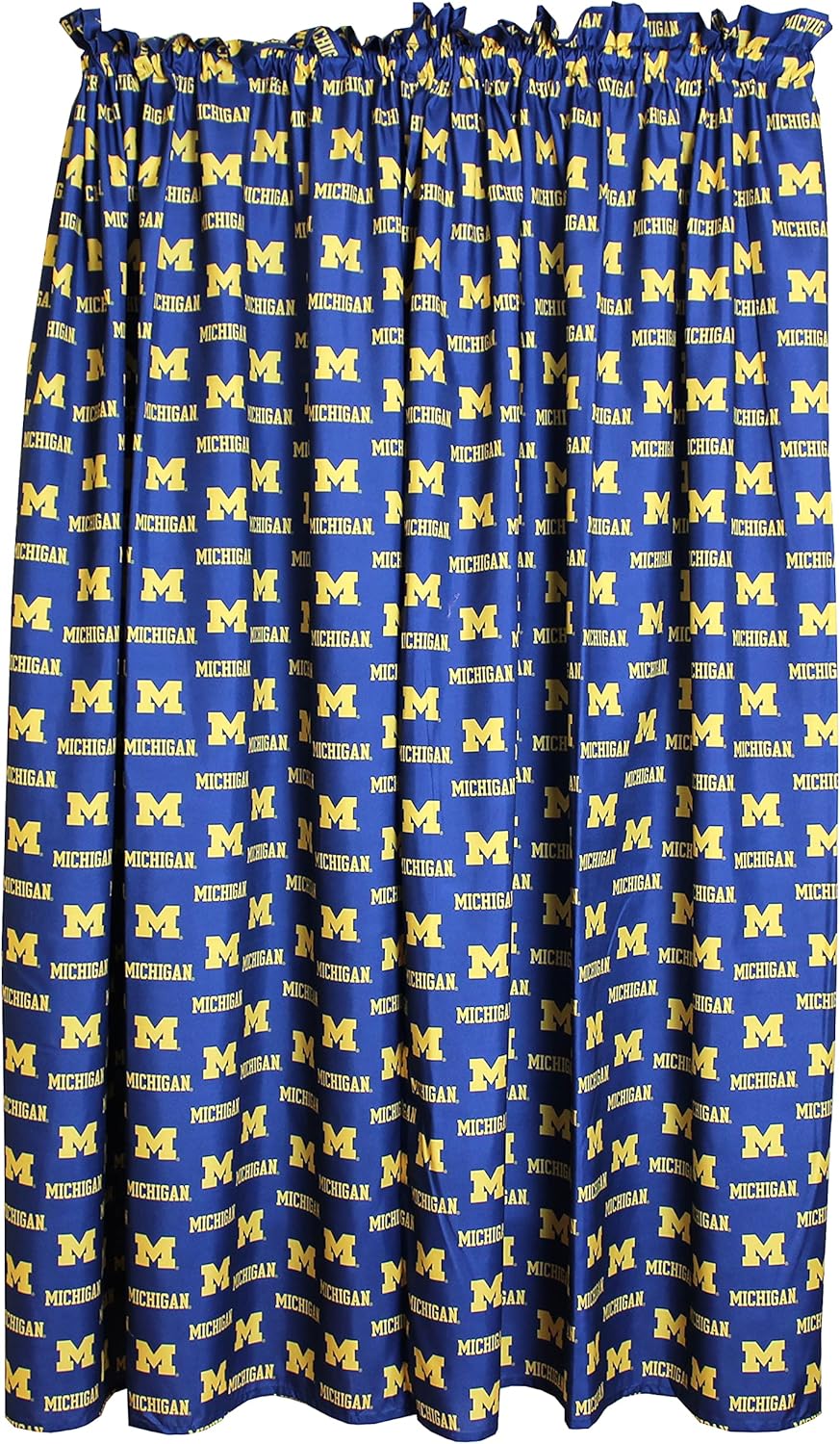 College Covers Everything Comfy Michigan Wolverines – Juego de paneles de cortina, 2 paneles, 2 alzapaños a juego, 42 pulgadas de ancho por 84
