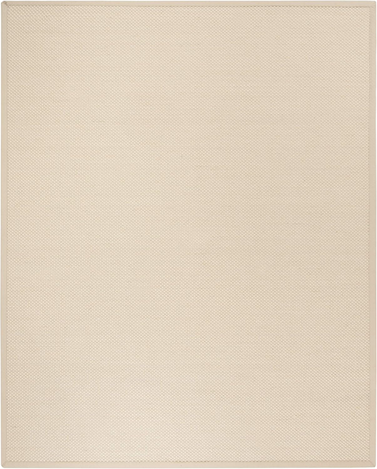 Safavieh Natural Fiber Collection – Alfombra de área de 8 x 10 pies, marfil y beige claro, diseño de sisal de borde, fácil cuidado, ideal para zonas