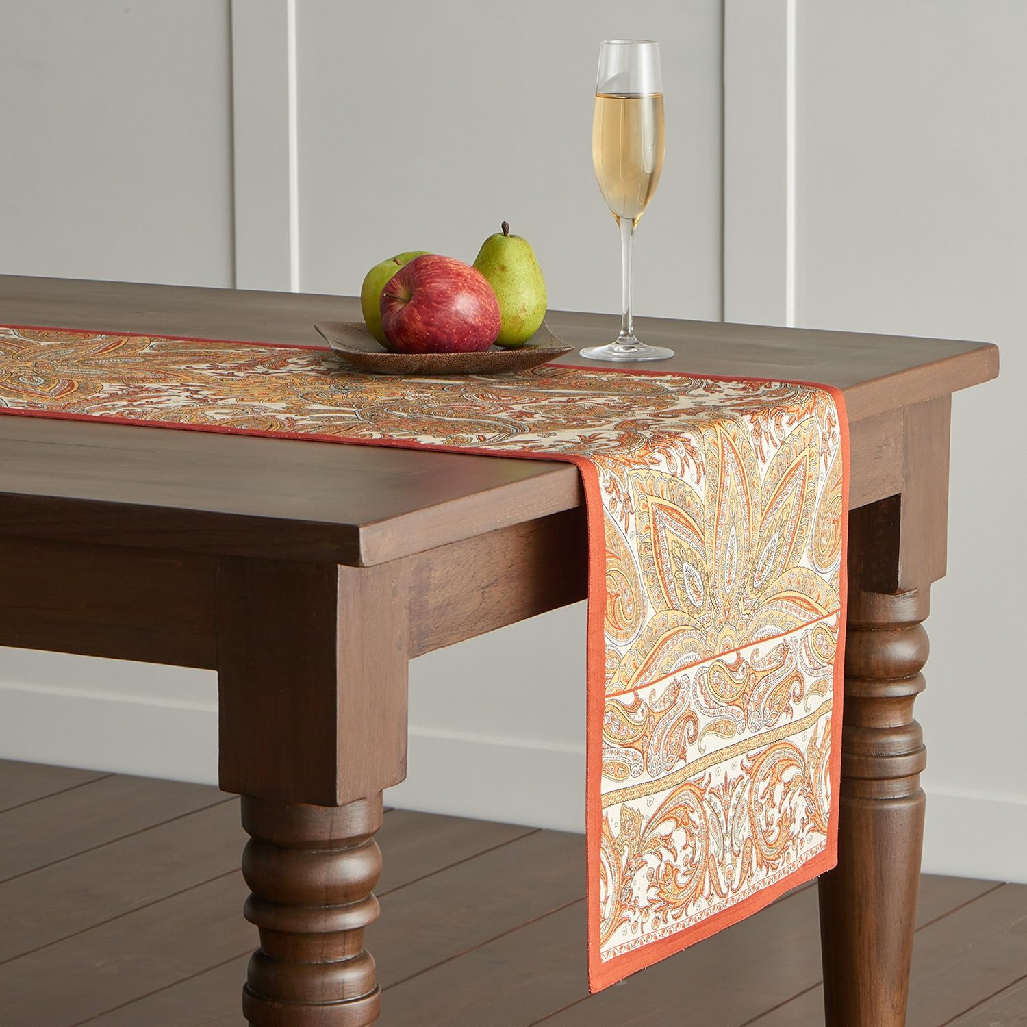Camino Maison d’ Hermine de mesa, 100 % algodón, diseño para Día de Acción de Gracias y Navidad