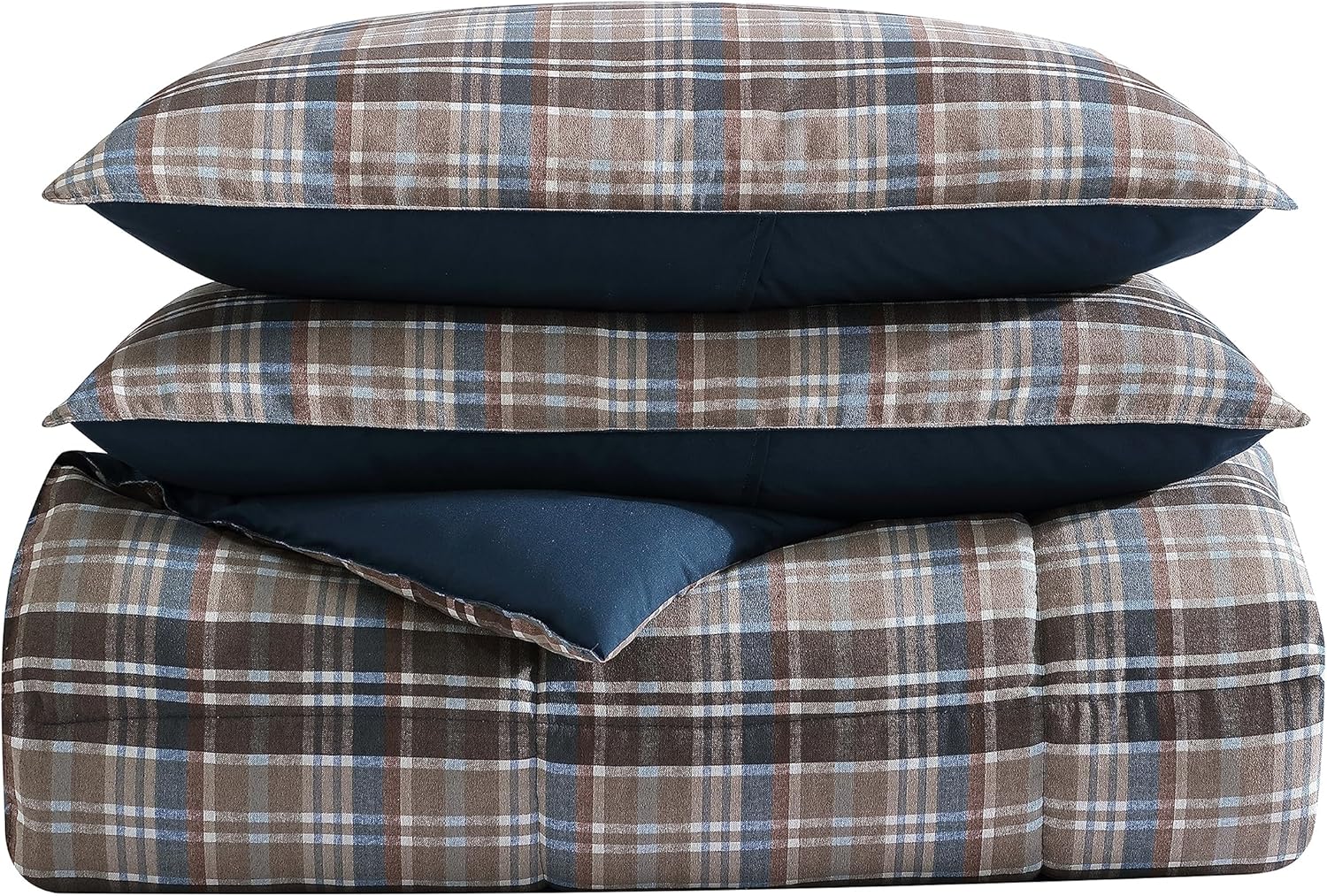 Eddie Bauer – Juego de funda de edredón tamaño individual, juego de ropa de cama reversible de microgamuza con fundas a juego, decoración casual del