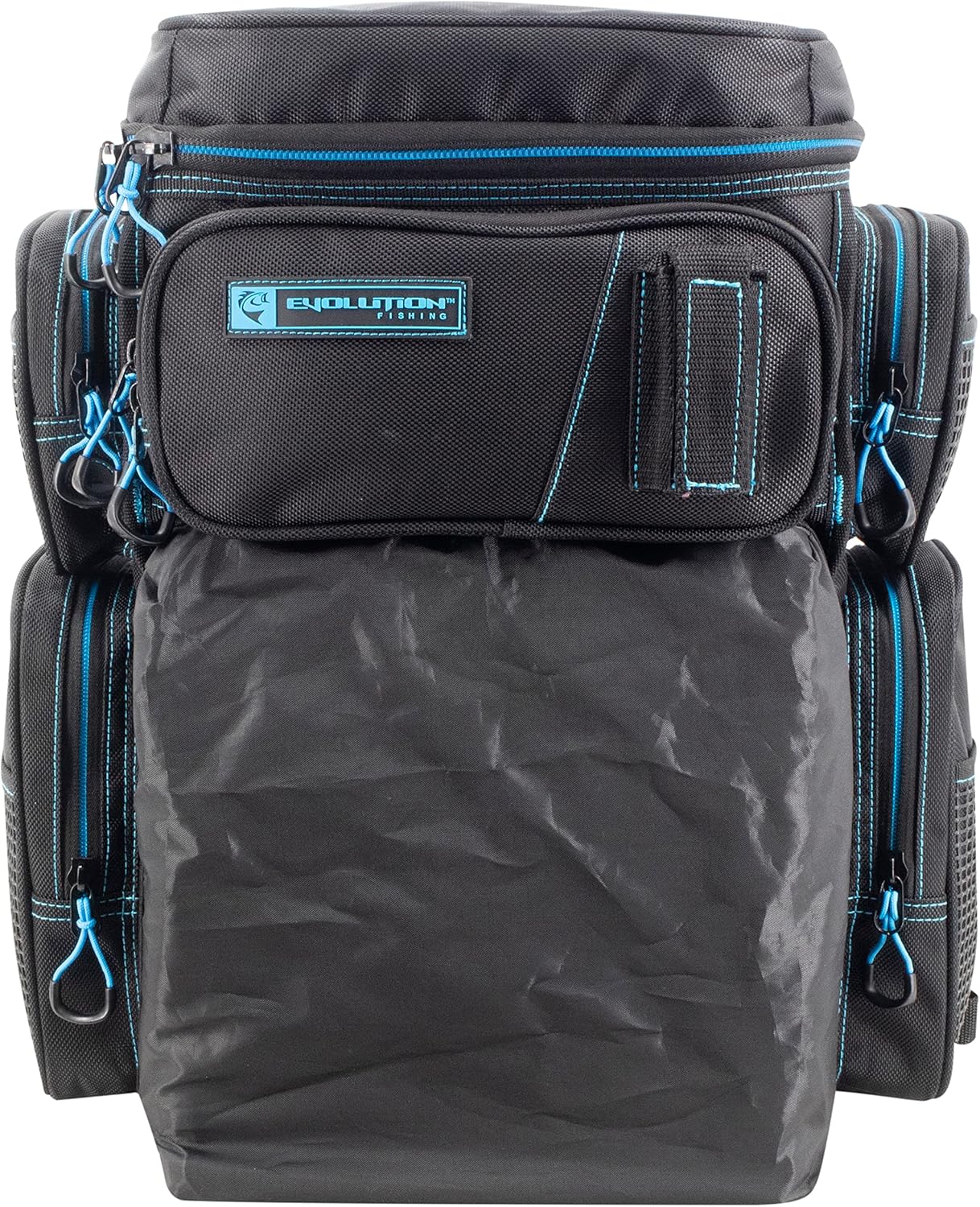 Evolution Fishing Drift Series – Mochila para aparejos – Azul, tamaño 3600, mochila para exteriores con 6 bandejas de aparejos de pesca, mosca de