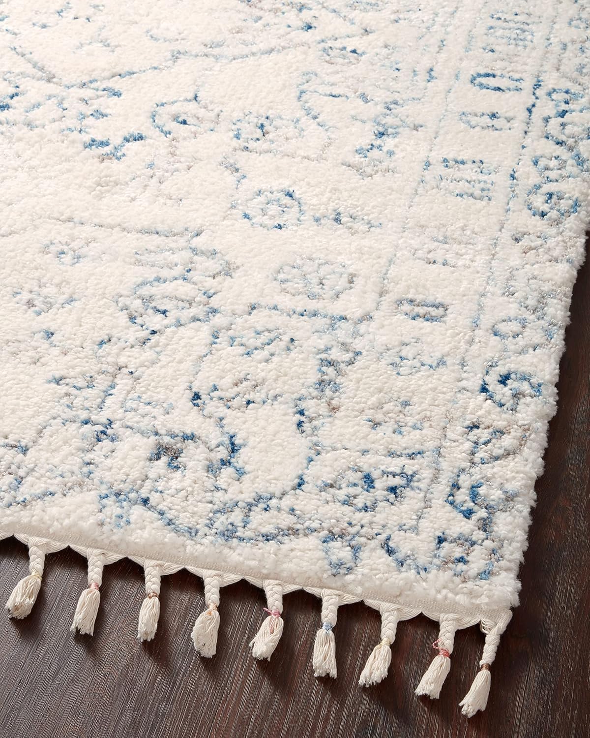 Justina Blakeney x Loloi Ronnie Collection RON-01 – Alfombra decorativa color marfilocéano de 2 pies 2 pulgadas x 3 pies 9 pulgadas