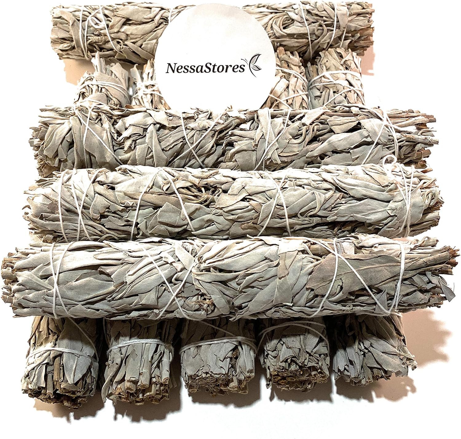 16 barras de manchas extragrandes de salvia blanca California, 9 pulgadas, atadas a mano, totalmente naturales, de origen ético para limpieza del