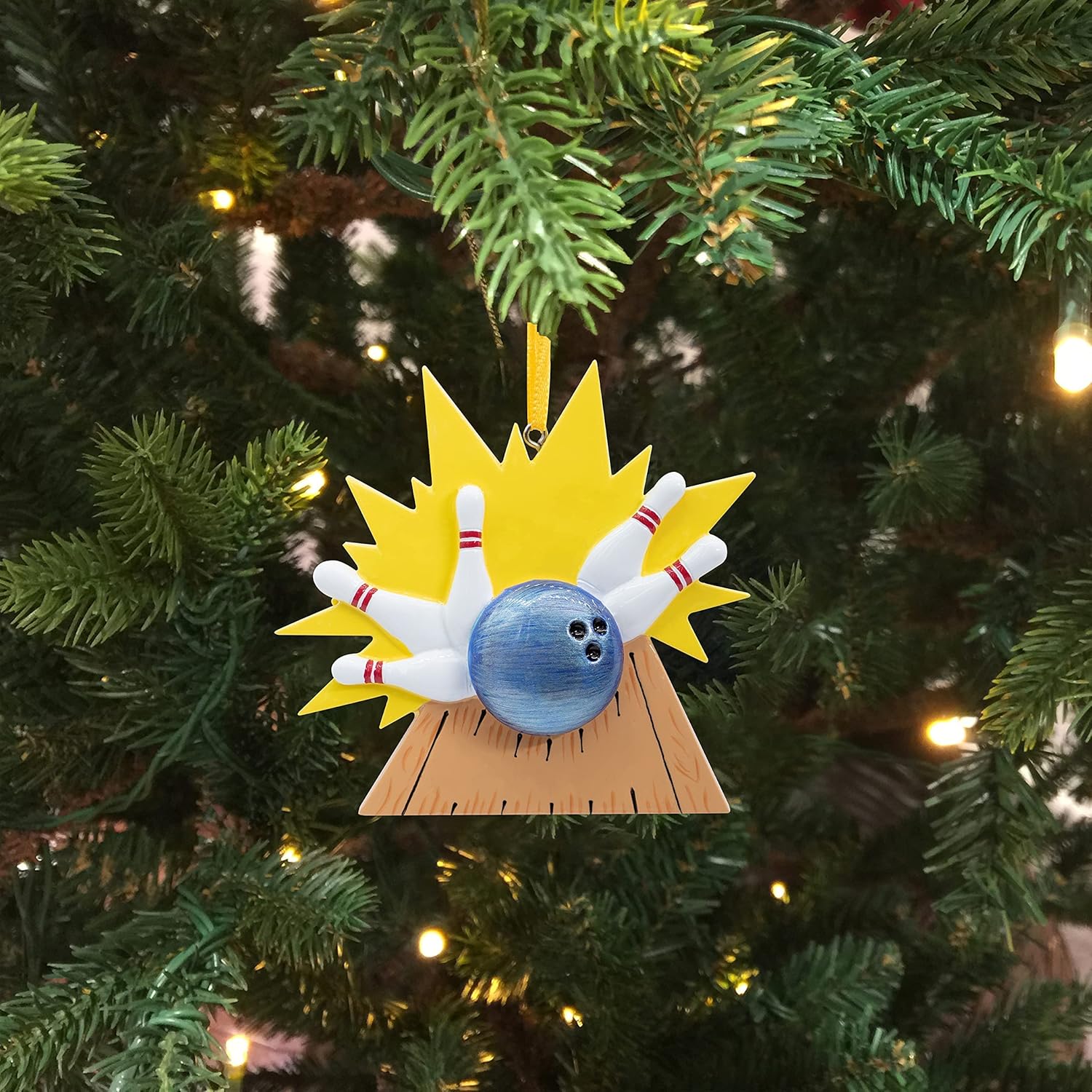 Adorno de Navidad personalizado de bolos 2023 para bolos, personalización gratuita  Pines de golpeo, bola de boliche y alfileres para árbol de