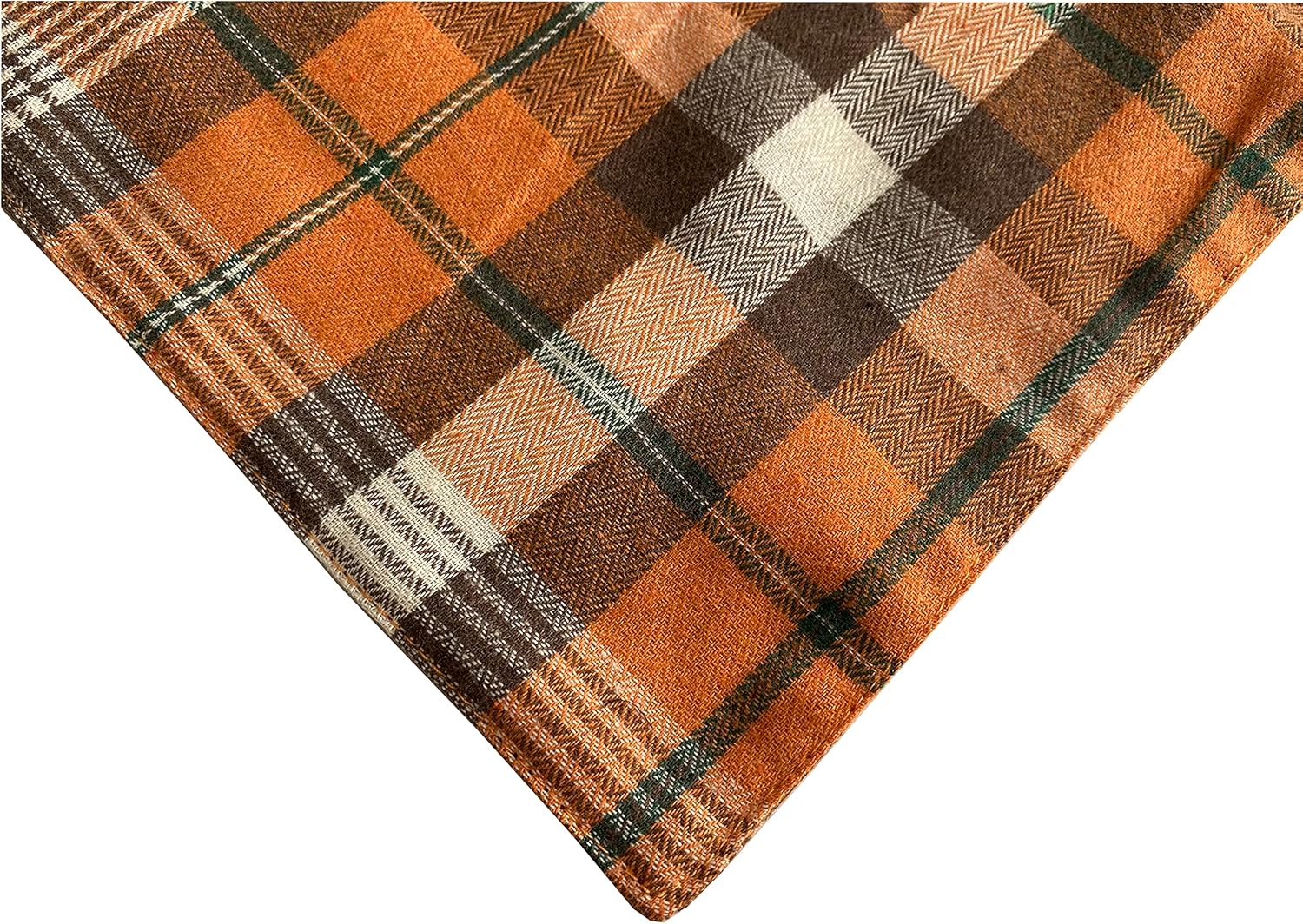 Realeaf Bandanas de otoño para perros de Acción de Gracias, paquete de 2, bufanda naranja a cuadros para mascotas para niños y niñas, tela duradera