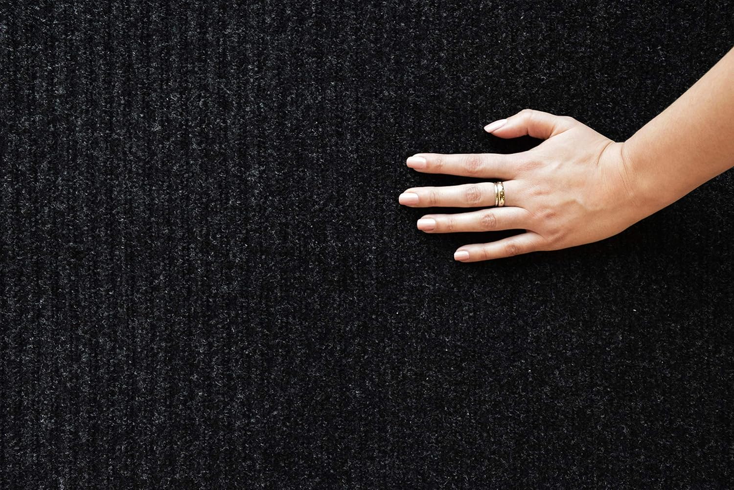 Alfombra de corredor iCustomRug para interioresexteriores, muchos tamaños disponibles, Carbón (dark charcoal)