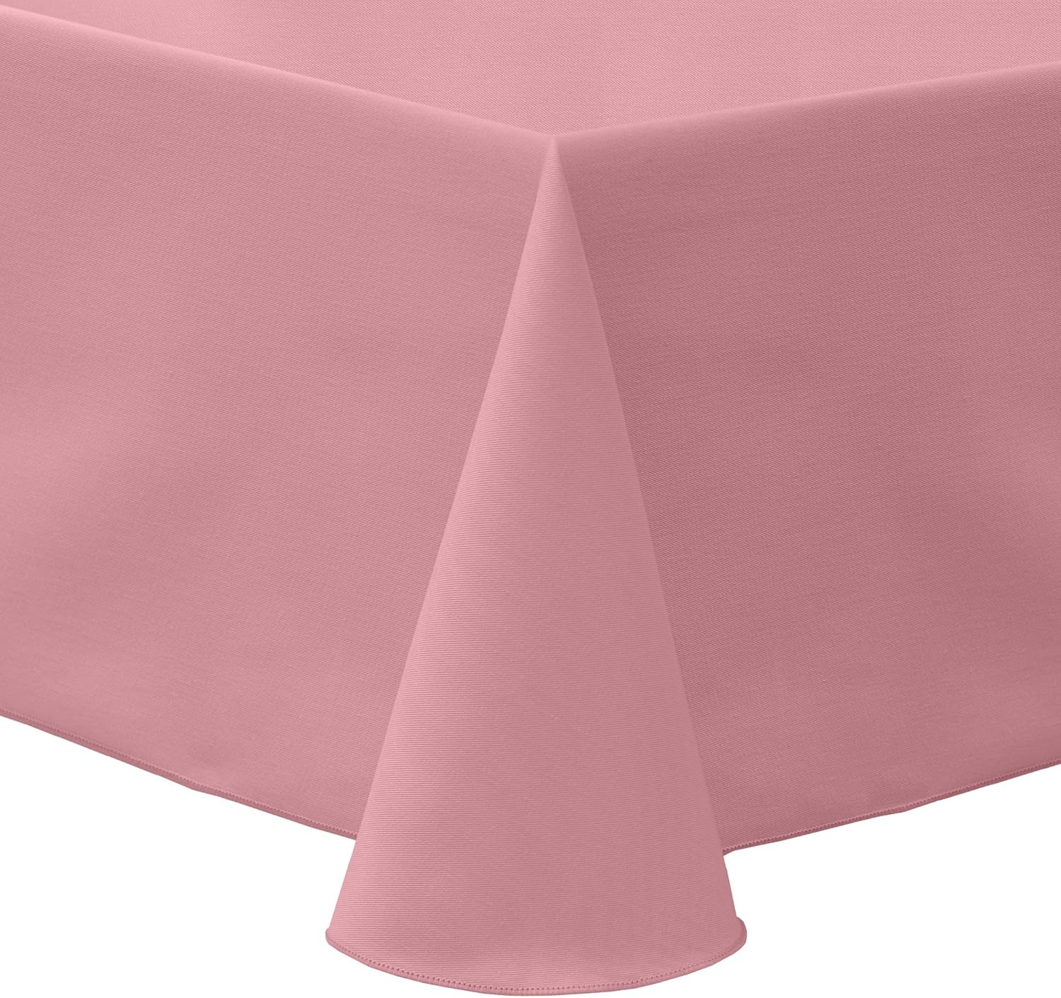 ULTIMATE TEXTILE Mantel ovalado de sarga de polialgodón (59.8 x 118.1 in), color rosa polvoriento