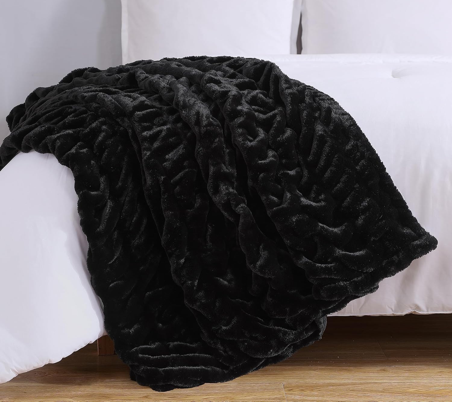 Casual Chic Lapin – Manta de piel sintética ultra fina, lujosa, elegante, suave y acogedora manta de microfibra de 11.51 ozm para sofá y cama, 50 x