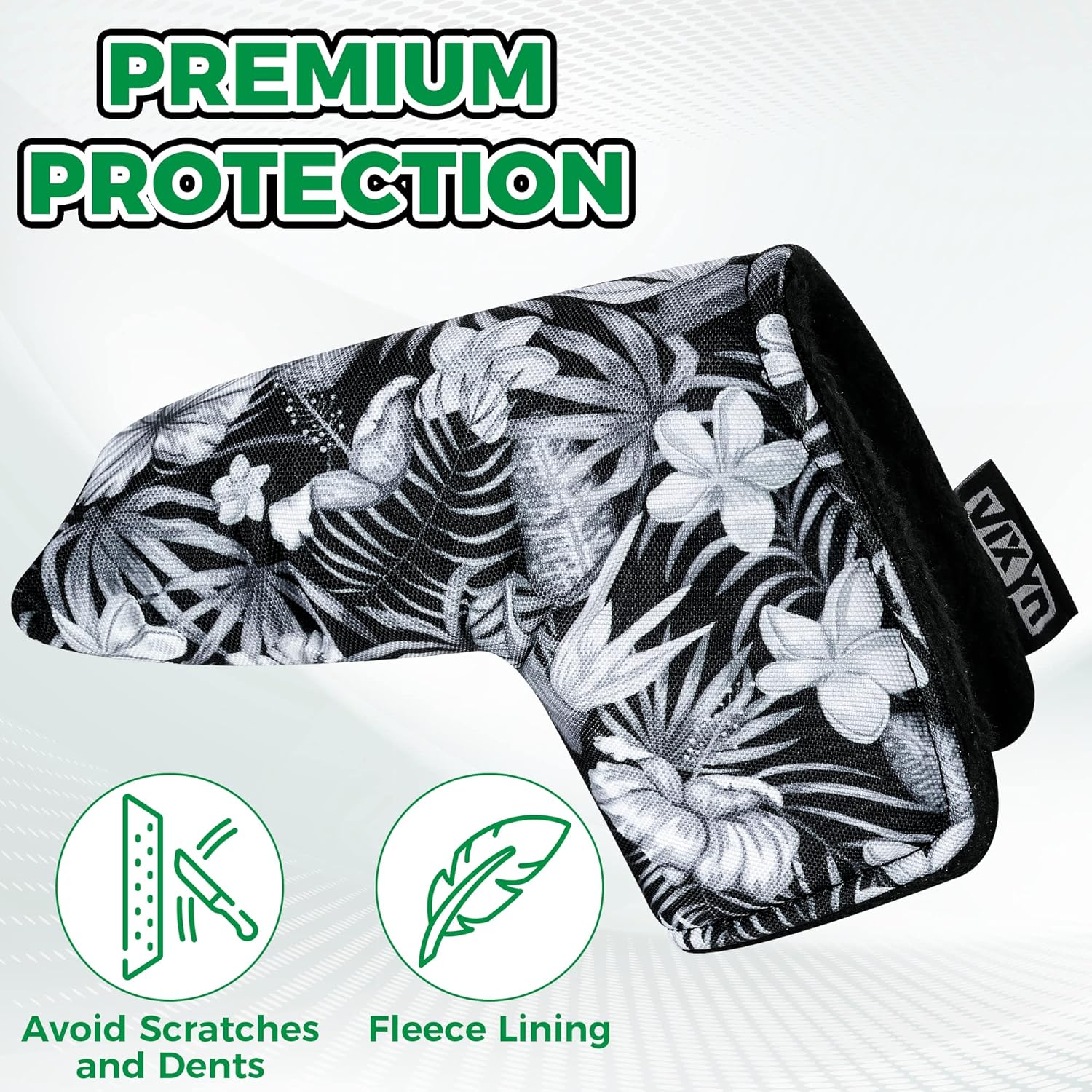 Cubierta para putter Blade  Funda para putter de golf de alta calidad  Cubiertas de cabeza de putter forradas de vellón  Fundas protectoras para