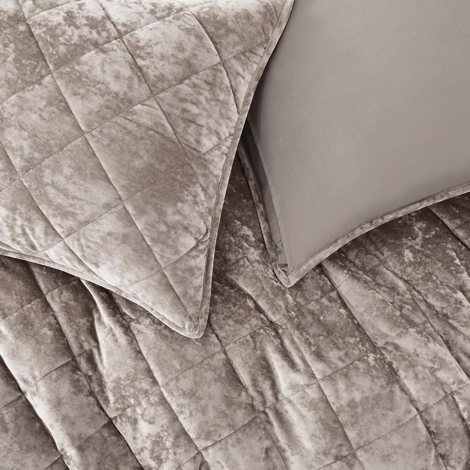 SHALALA – Edredón ligero de verano, juego de ropa de cama tamaño Queen, edredón de terciopelo, colchas y colchas de lujo con patrón de diamante con