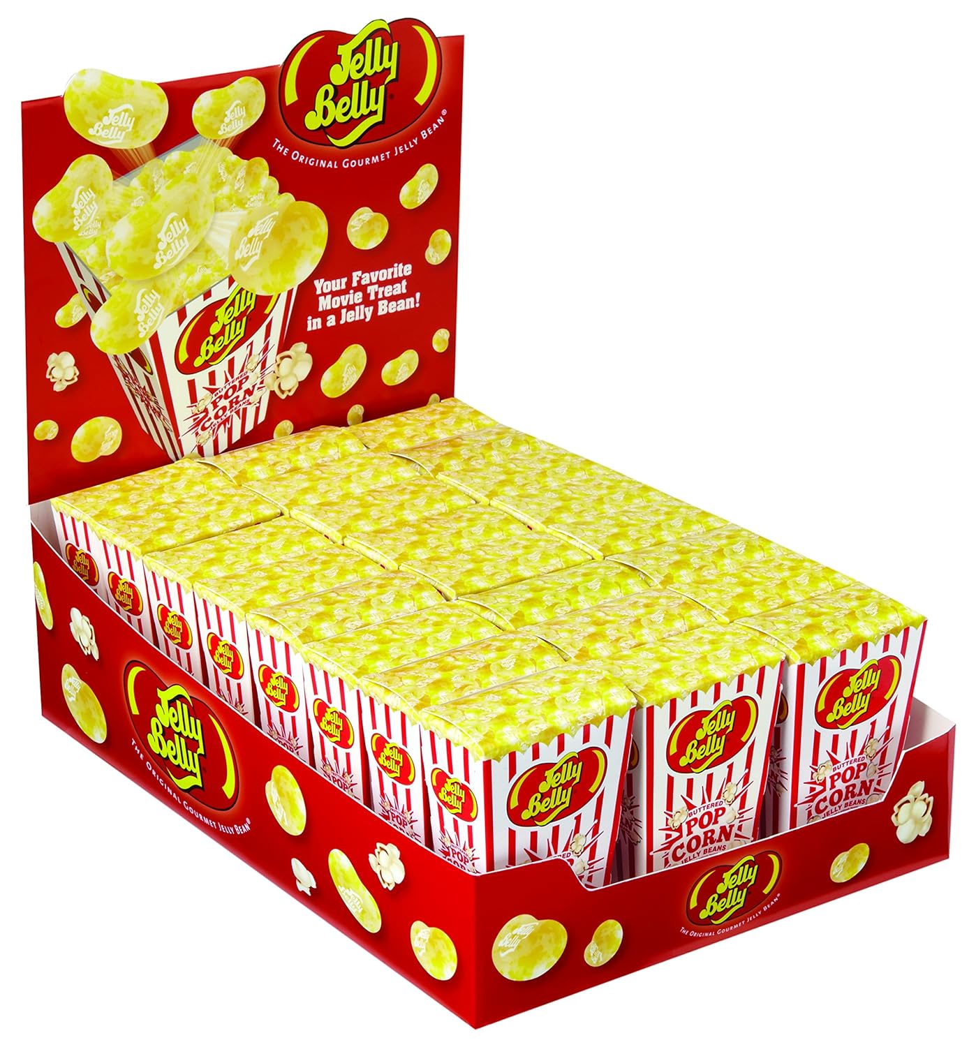 Jelly Belly Caja de gomitas de palomitas de maíz, 1.75 onzas (paquete de 24)