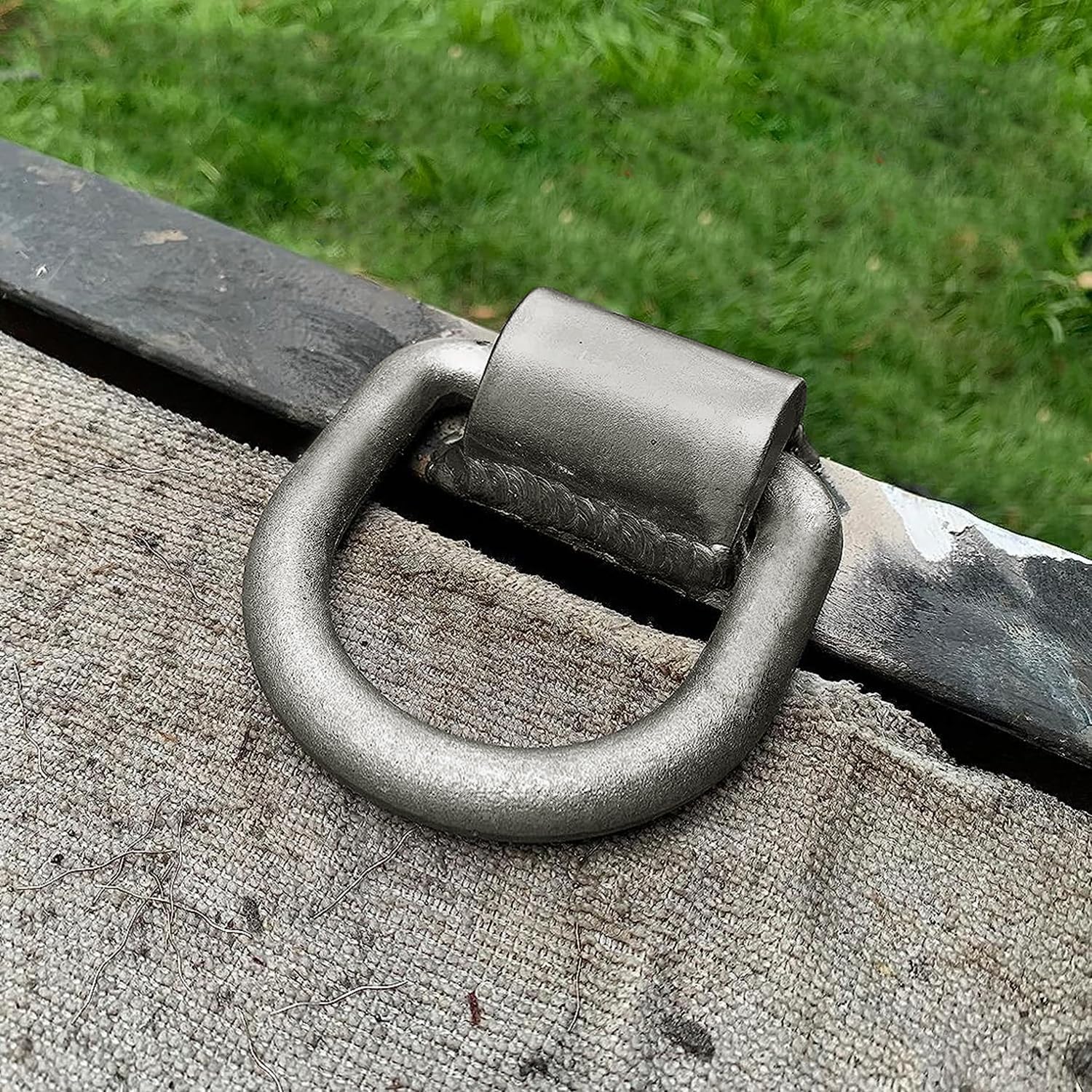 Paquete de 6 anillos de soldadura de 12 pulgada en D, anclaje de anillo en D para remolques para asegurar cuatrimotos, vehículos utilitarios,