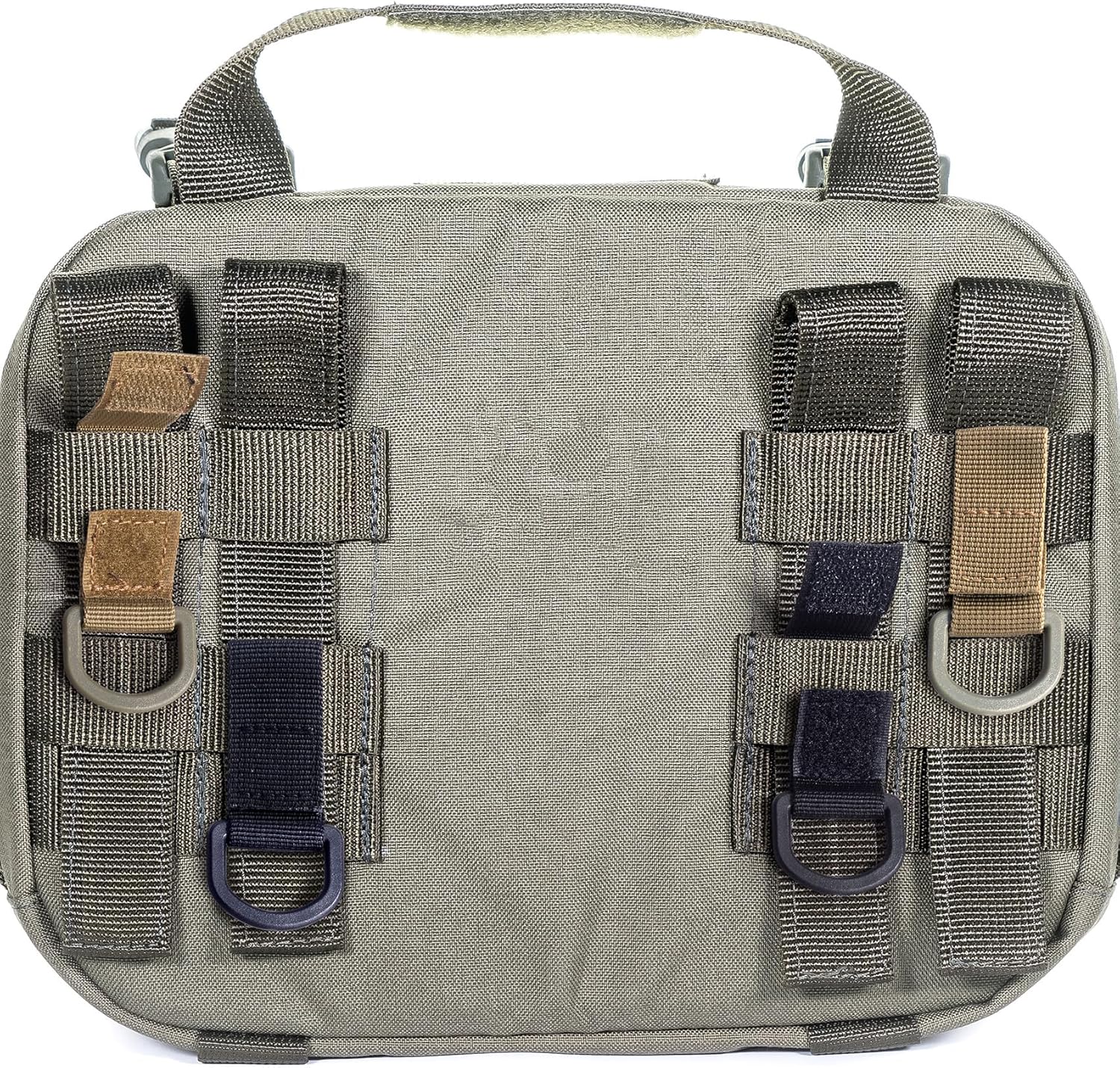 KIKOOD 6 adaptadores tácticos de anillo en D de 3.0 in x 1.4 in, clip de metal para bolsa táctica a prueba de óxido, cinta mágica no se decolora,