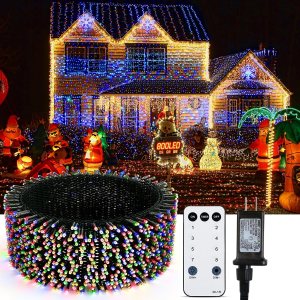Guirnalda de luces de Navidad que cambian de color, 328 pies, 800 luces LED para árbol de Navidad para exteriores con 8 modos y temporizador, Guirnalda de luces de Navidad que cambian de color, 328 pies, 800 luces LED para árbol de Navidad para exteriores con 8 modos y temporizador,