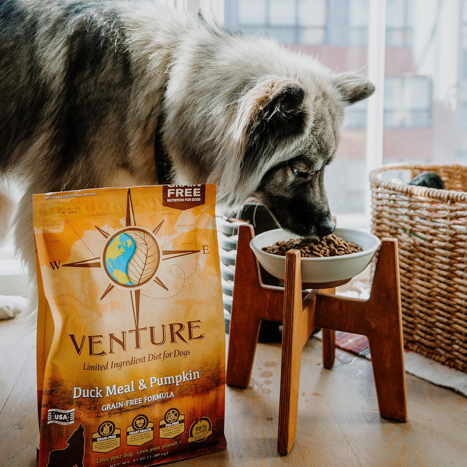 Venture – Alimento seco para perros sin granos con ingredientes limitados