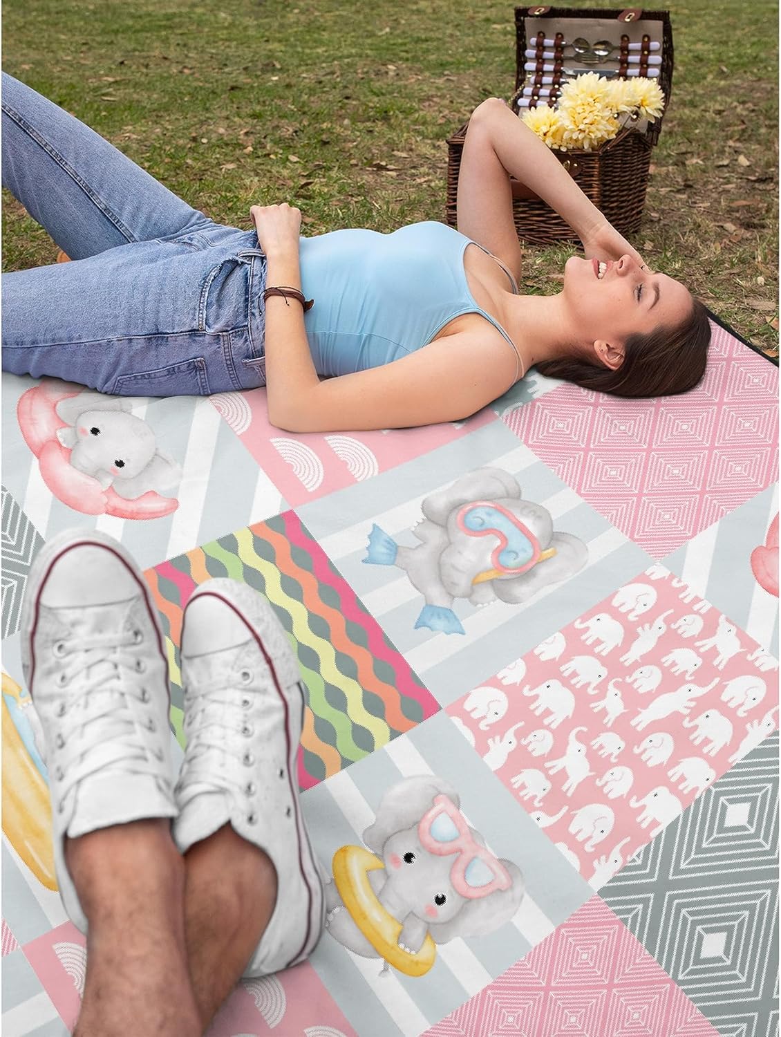 Manta de franela suave y ligera con diseño de elefante, diseño de acuarela, regalo para mujeres, para cama, sofá y viaje, 40 x 30 pulgadas, XS para